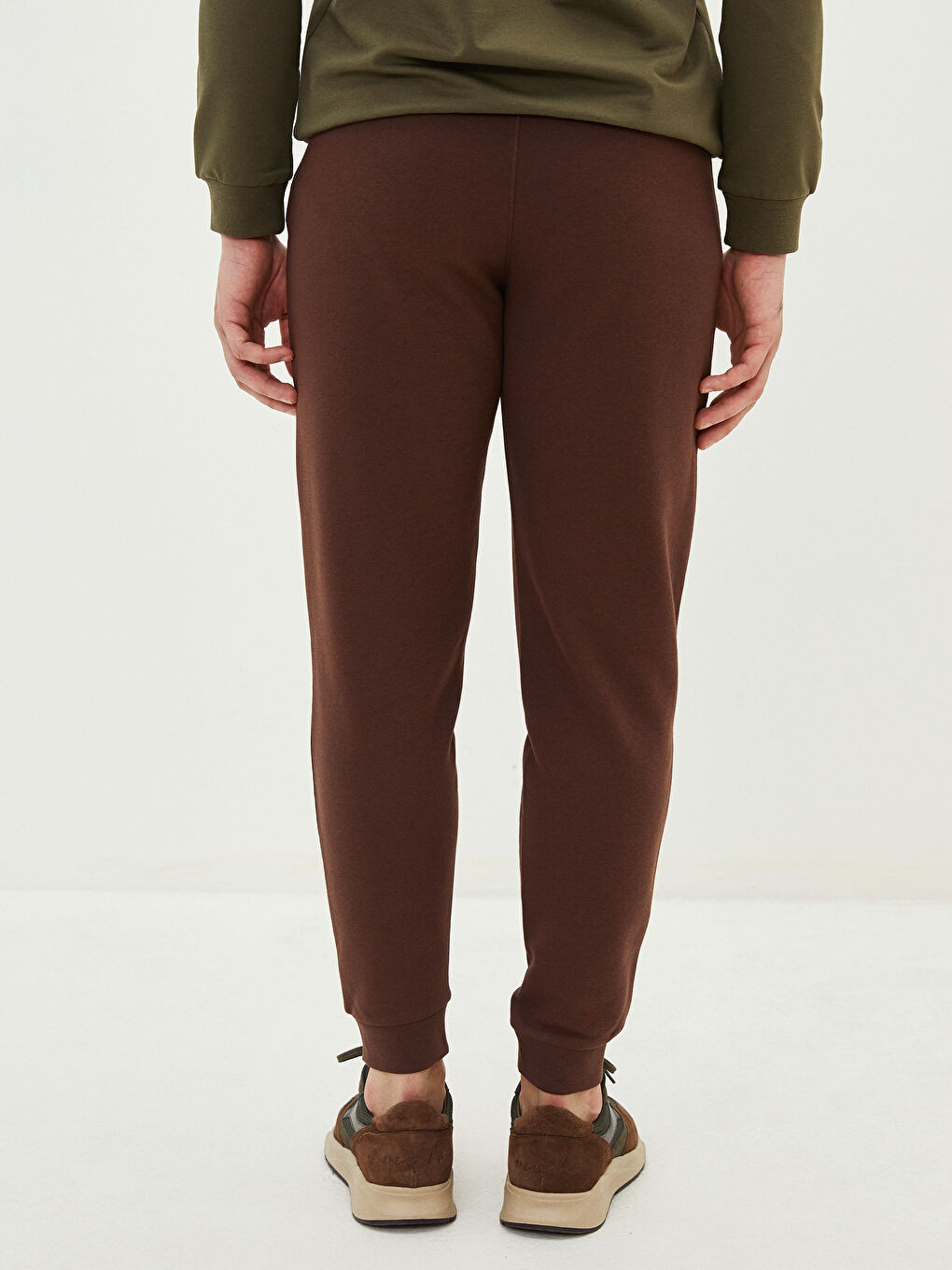 Kahverengi Standart Kalıp Erkek Jogger Eşofman Altı-3
