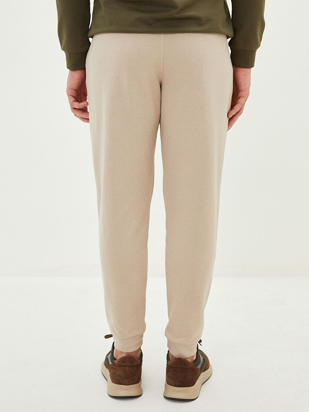 Bej Standart Kalıp Erkek Jogger Eşofman Altı-3