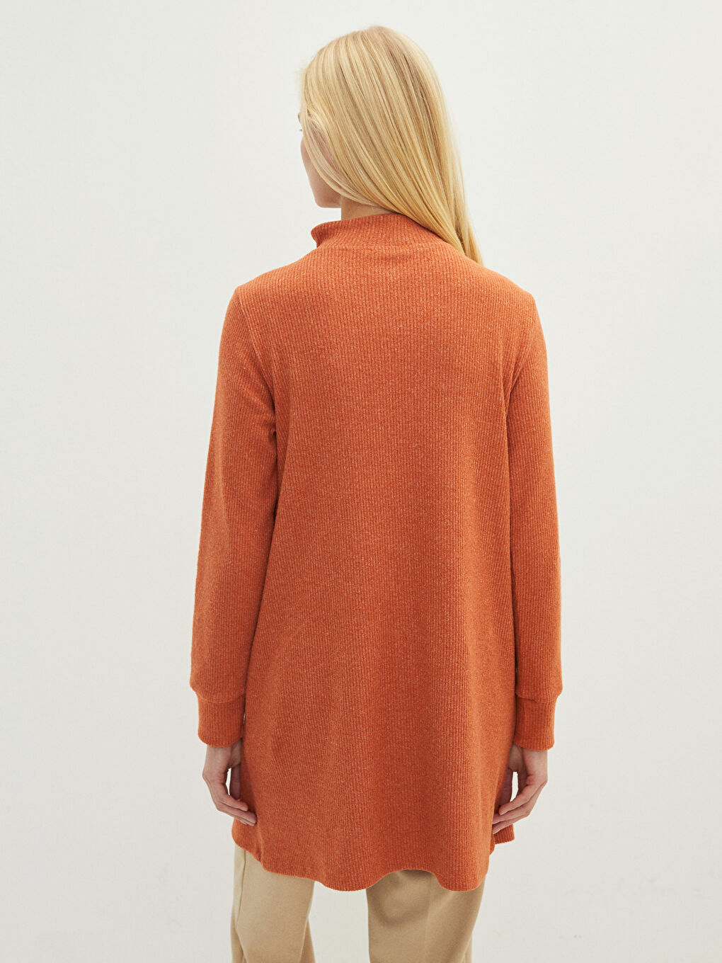 LCWAIKIKI Basic Funnel Neck Plain Long Sleeve Women's Tunic -W1LN43Z8-H4L