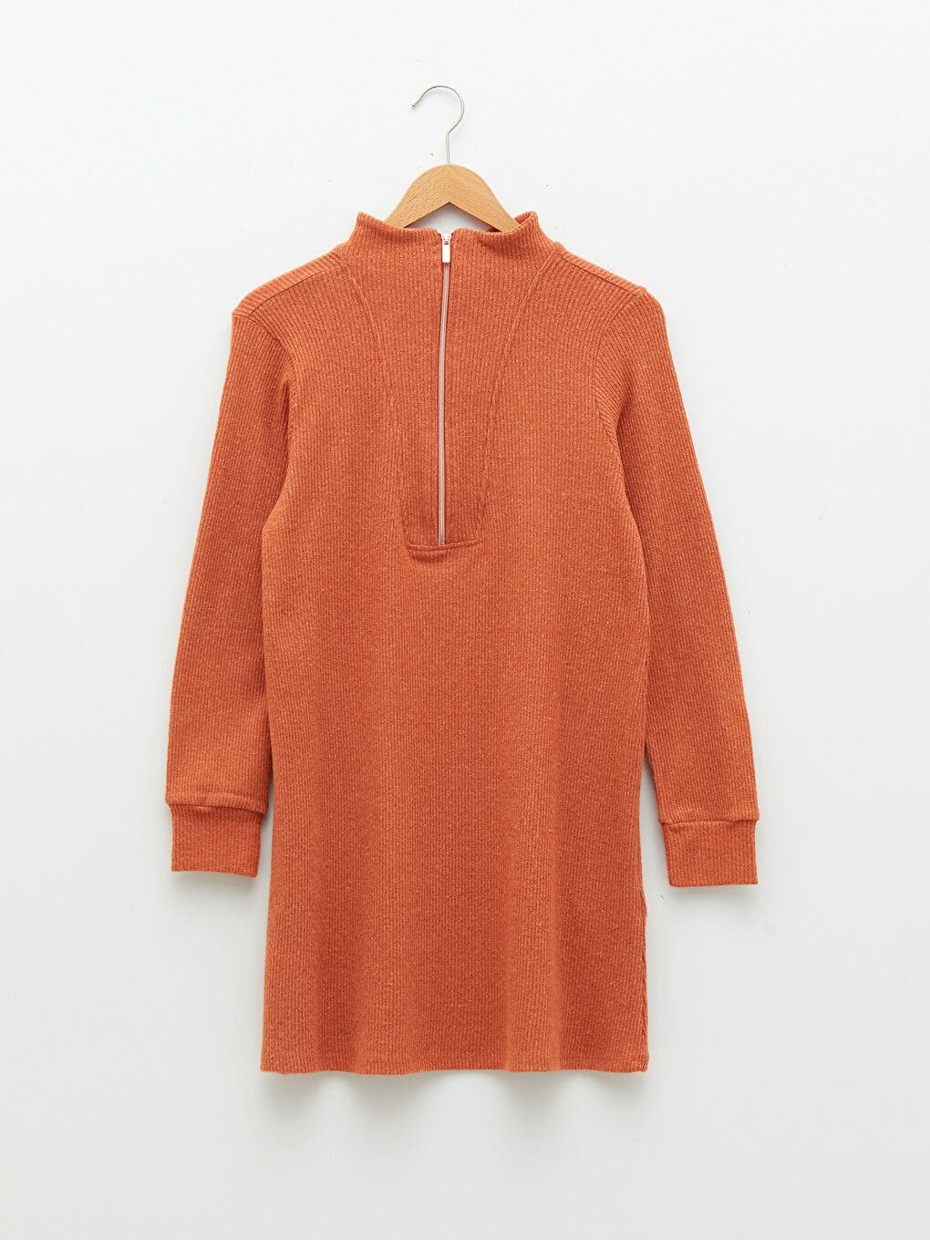 LCWAIKIKI Basic Funnel Neck Plain Long Sleeve Women's Tunic -W1LN43Z8-H4L