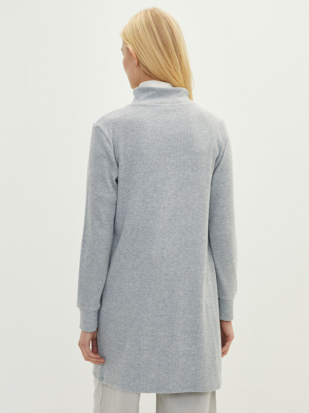 LCWAIKIKI Basic Trichterkragen Schlichte Langarm Tunika für Damen -W1LN43Z8-LAL