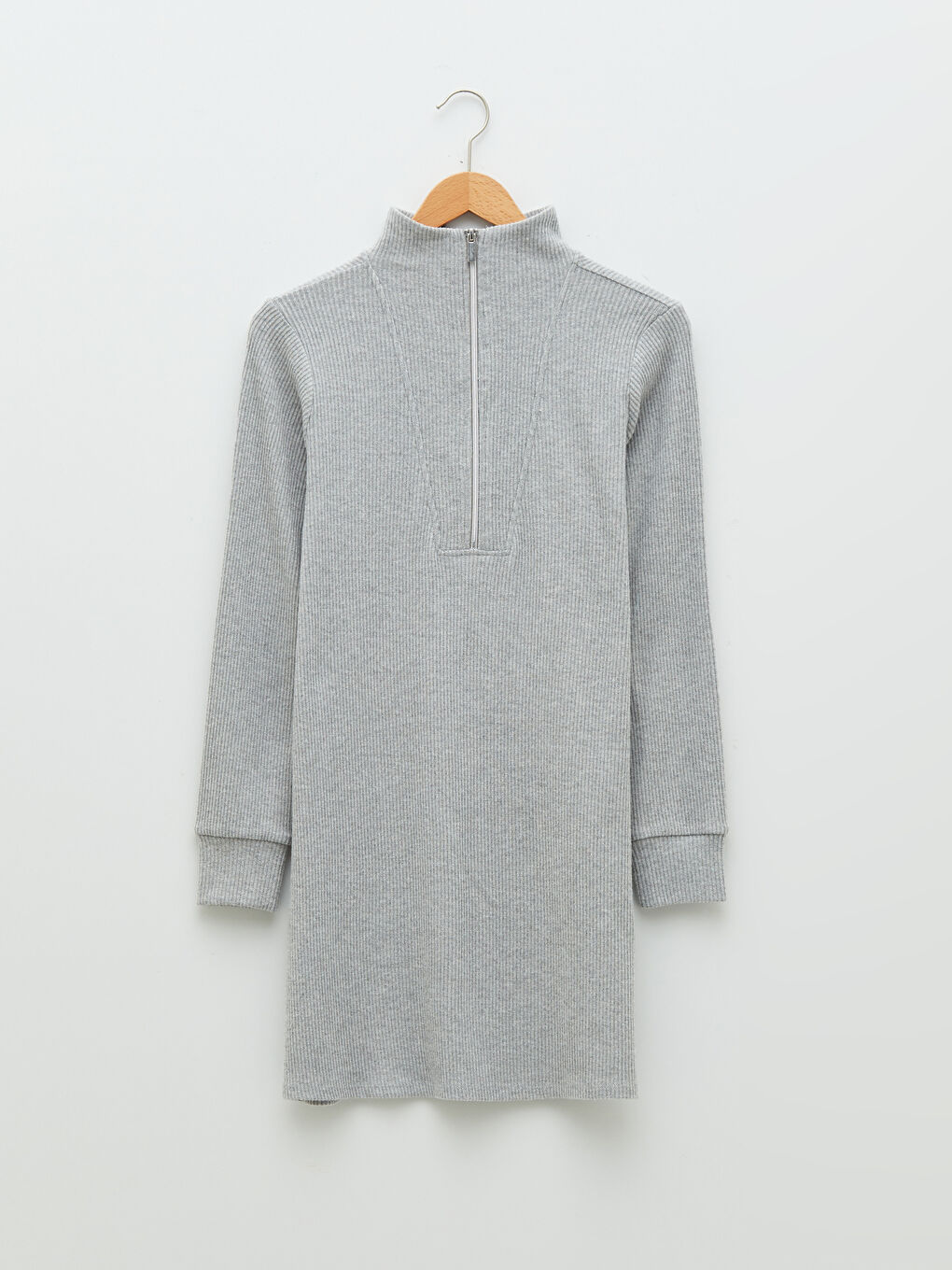 LCWAIKIKI Basic Trichterkragen Schlichte Langarm Tunika für Damen -W1LN43Z8-LAL