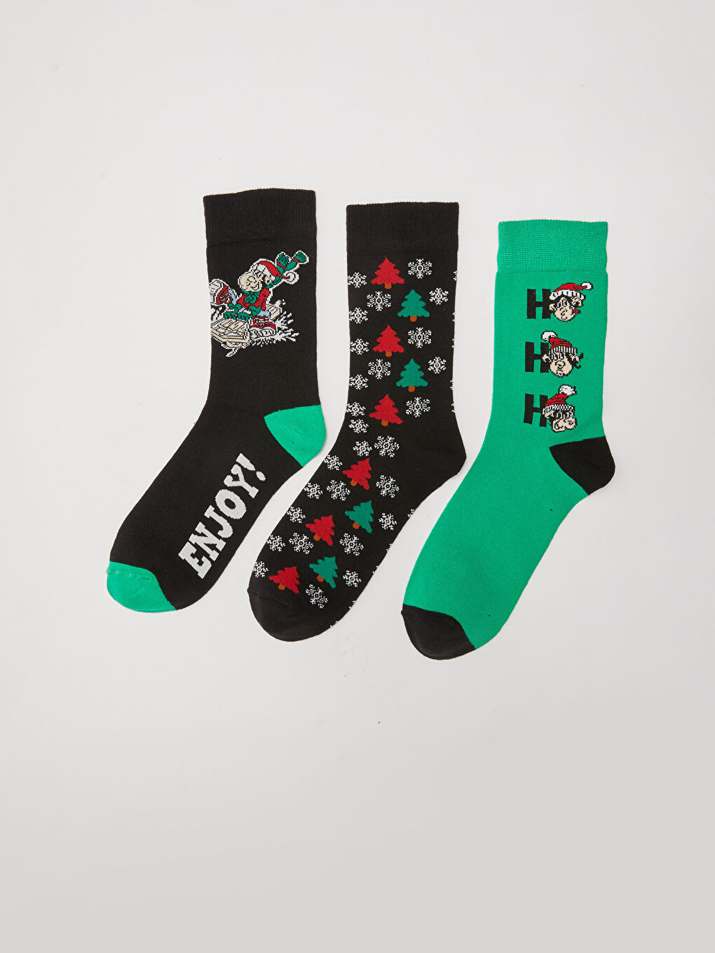 Karışık Nostaljik Maymun Baskılı Erkek Soket Çorap 3'lü-1