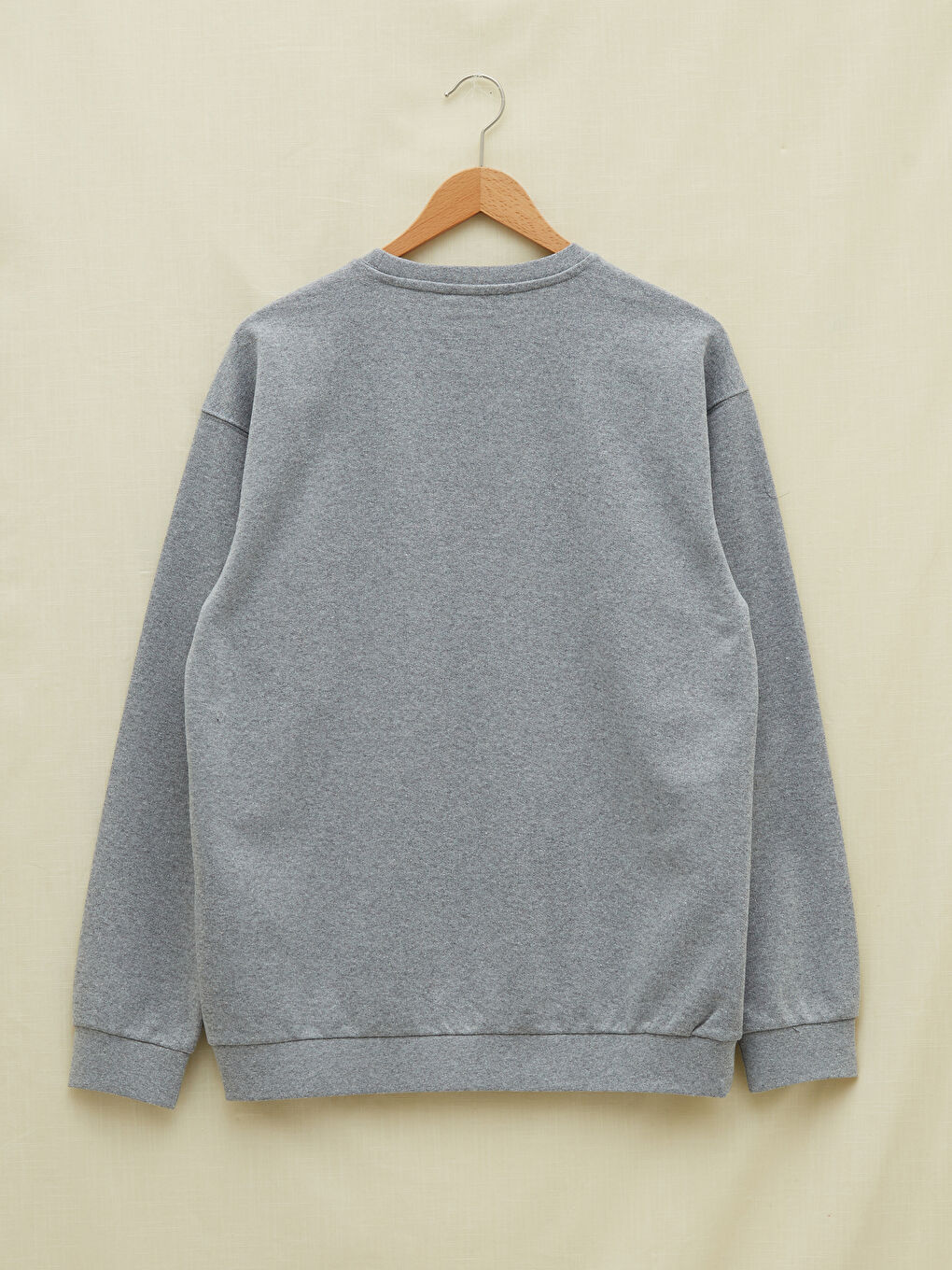 Oversize Crew Neck Long Sleeve Embroidered Men's Sweatshirt-6