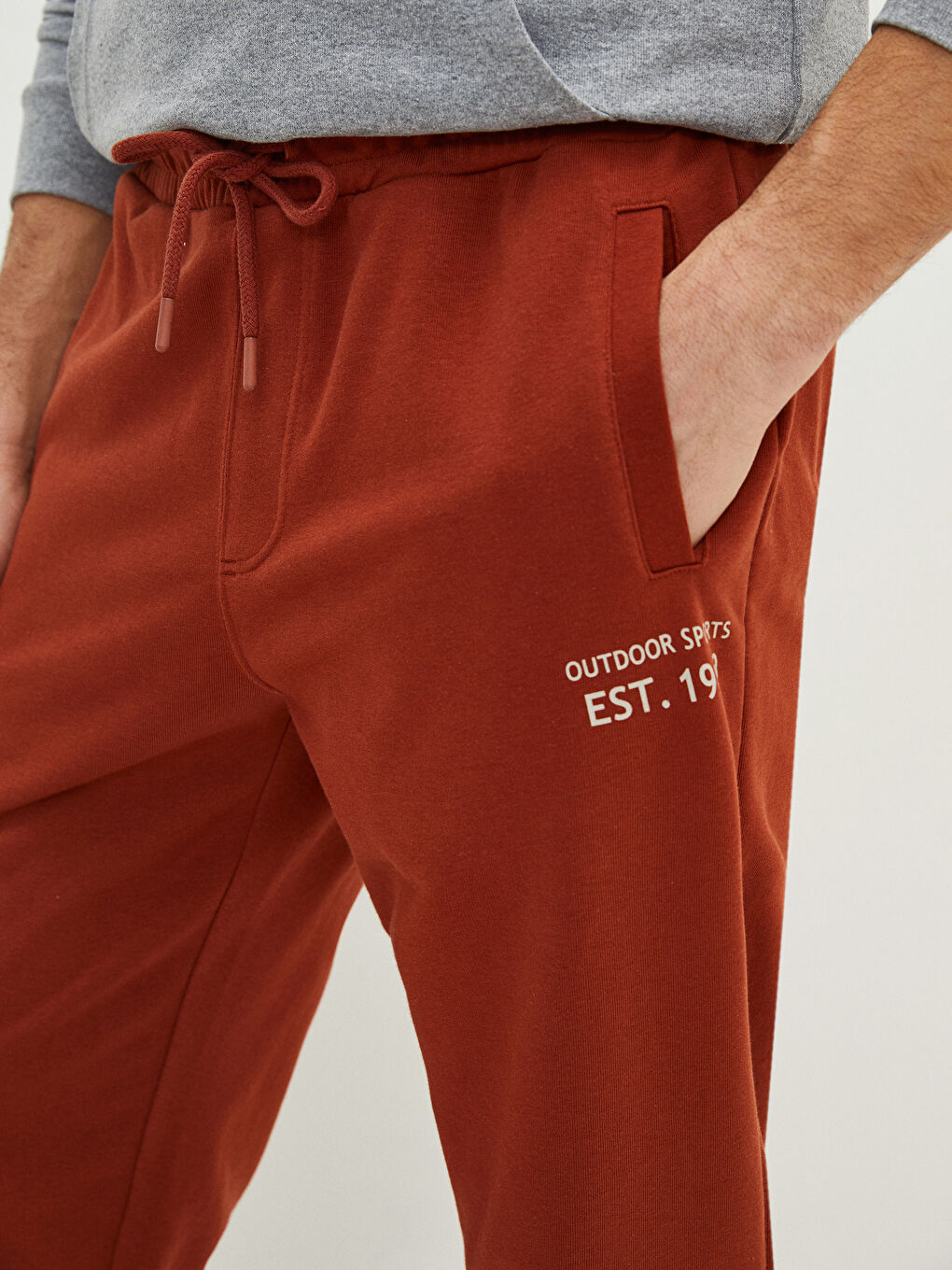 Kahverengi Standart Kalıp Erkek Jogger Eşofman Altı-4