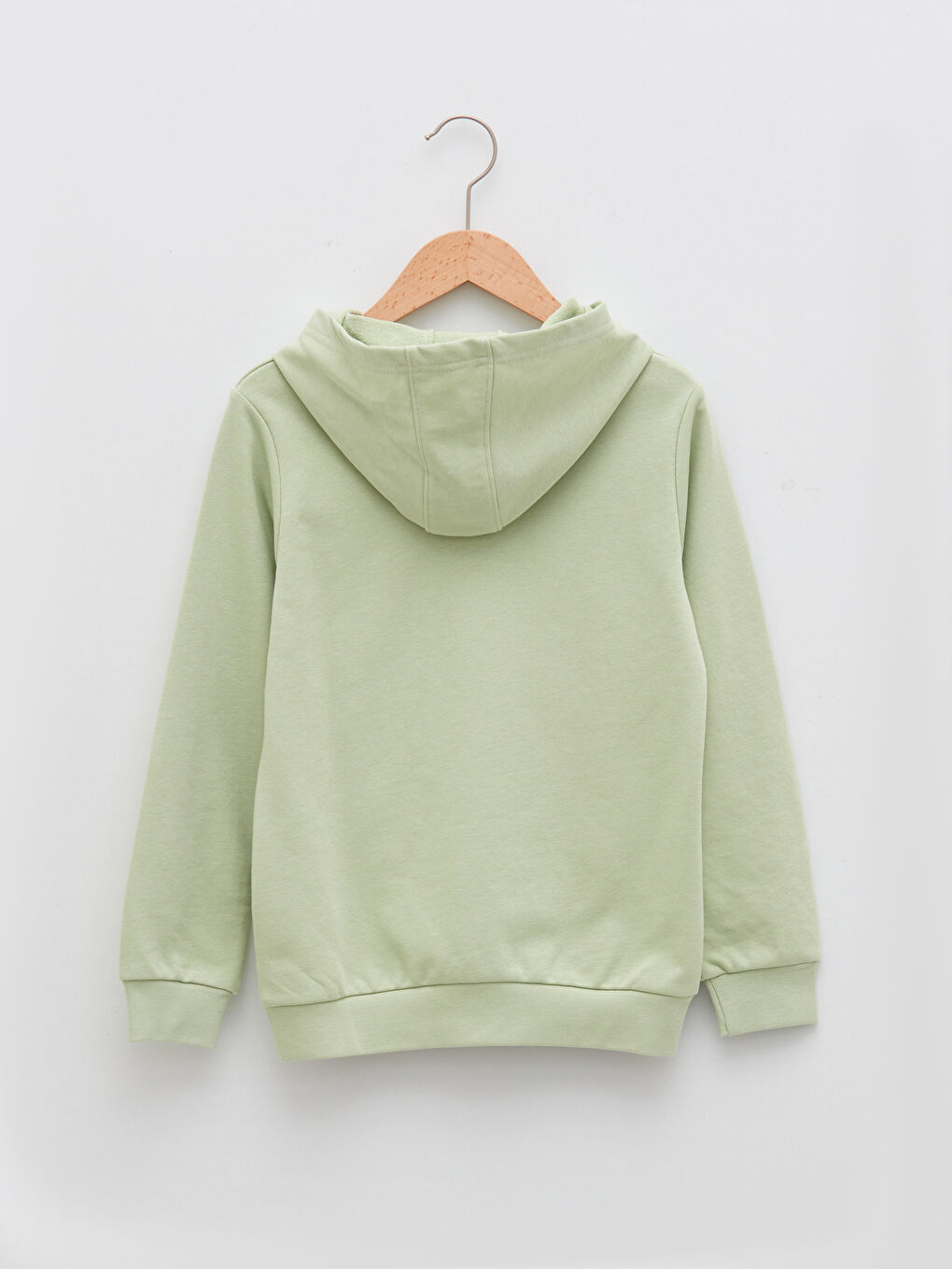 Yeşil Kapüşonlu Yazı Baskılı Uzun Kollu Erkek Çocuk Sweatshirt-1