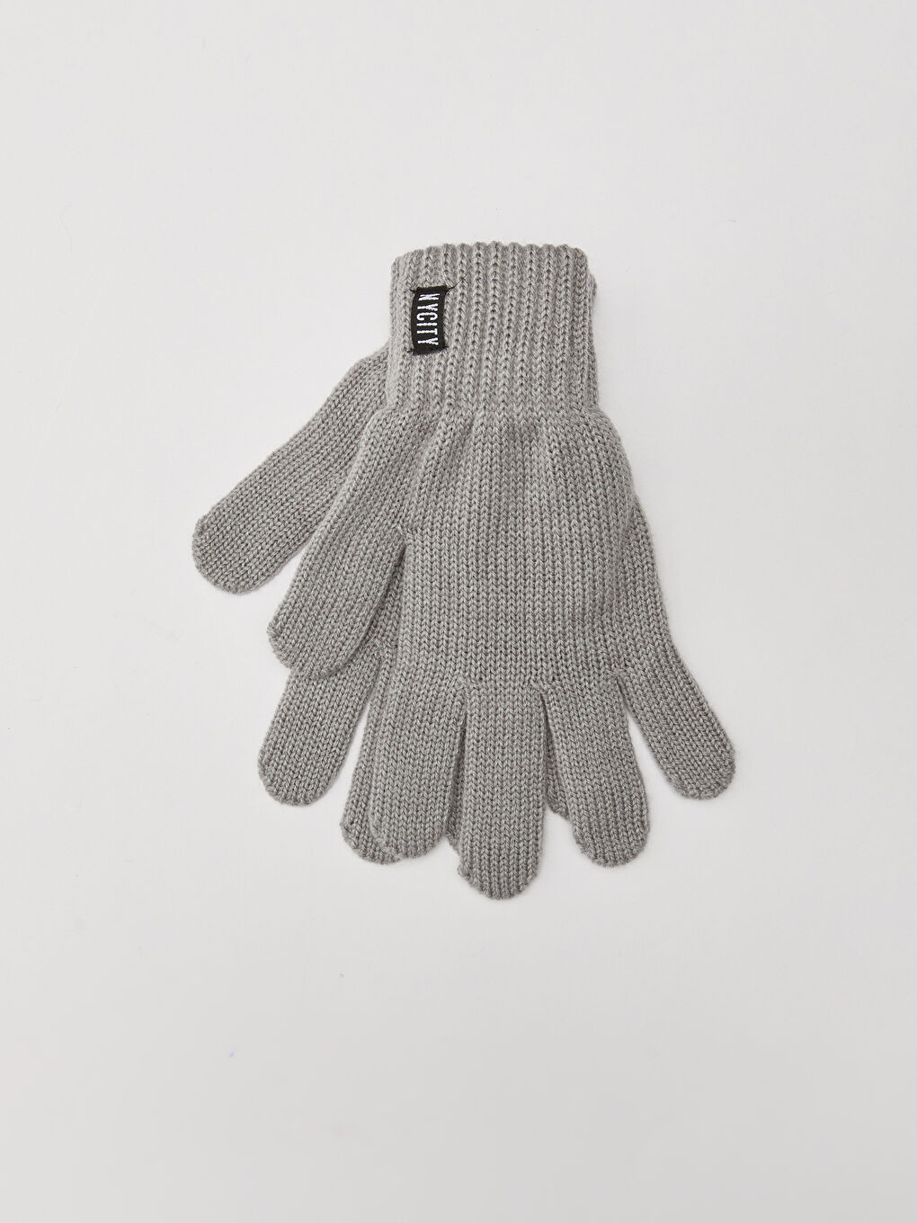 Gri Erkek Çocuk Triko Eldiven