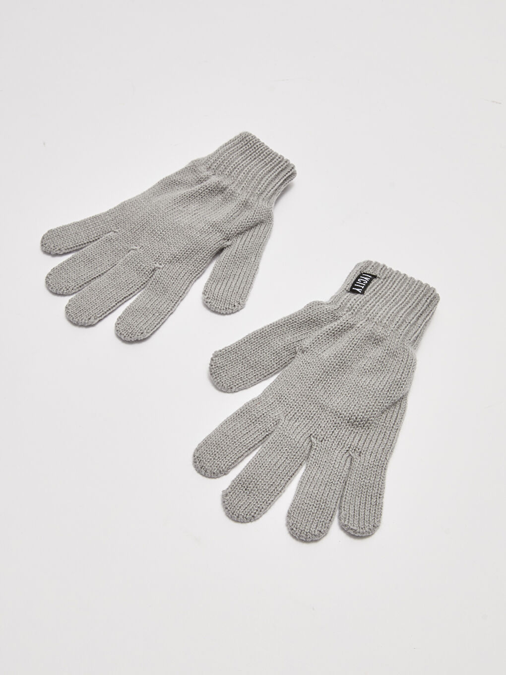 Gri Erkek Çocuk Triko Eldiven-1