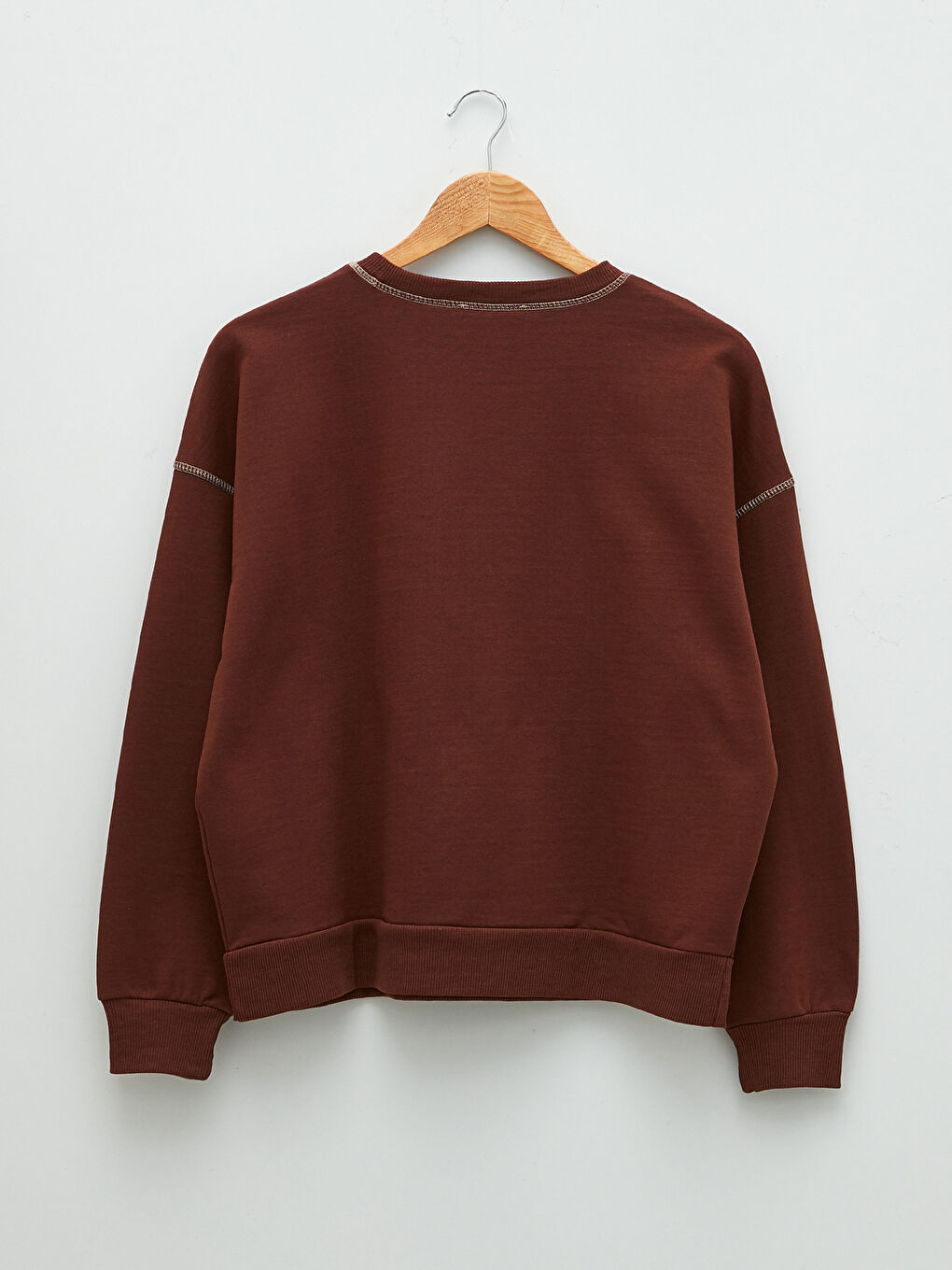 Crew Neck Text Printed Long Sleeve Women's Sweatshirt-6