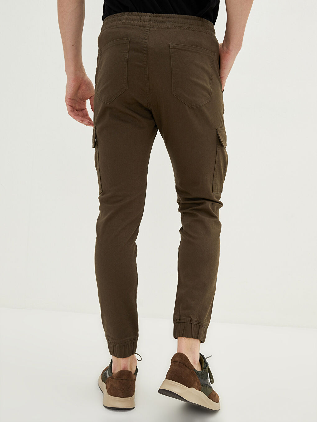 Haki Slim Fit Erkek Kargo Pantolon-4