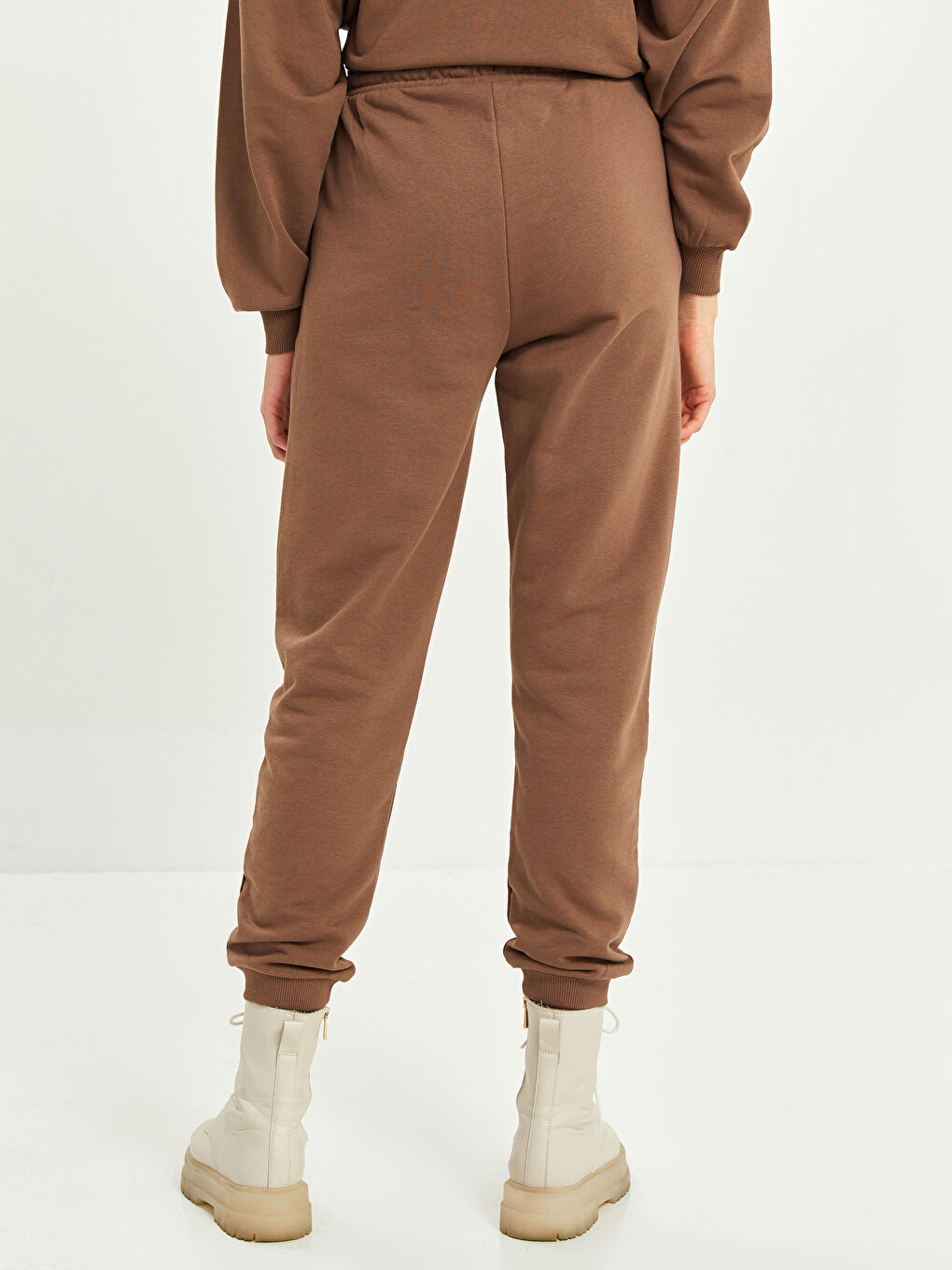 XSIDE Elastic Waist Plain Pocket Detailed Women's Thick Jogger Sweatpants -W1LQ37Z8-S4L