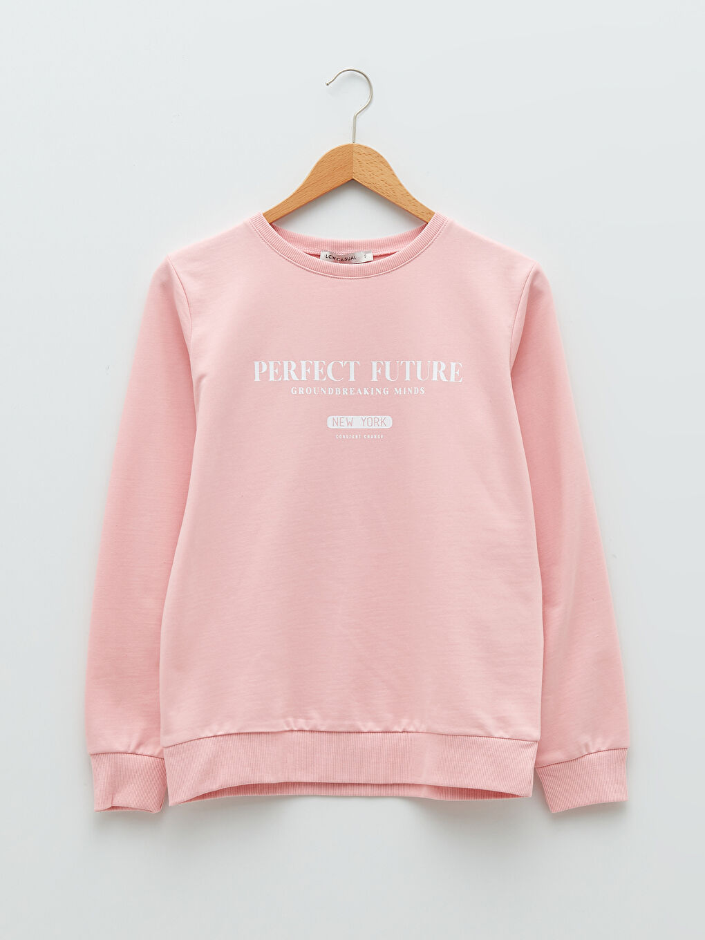 Crew Neck Text Printed Long Sleeve Women's Sweatshirt-5