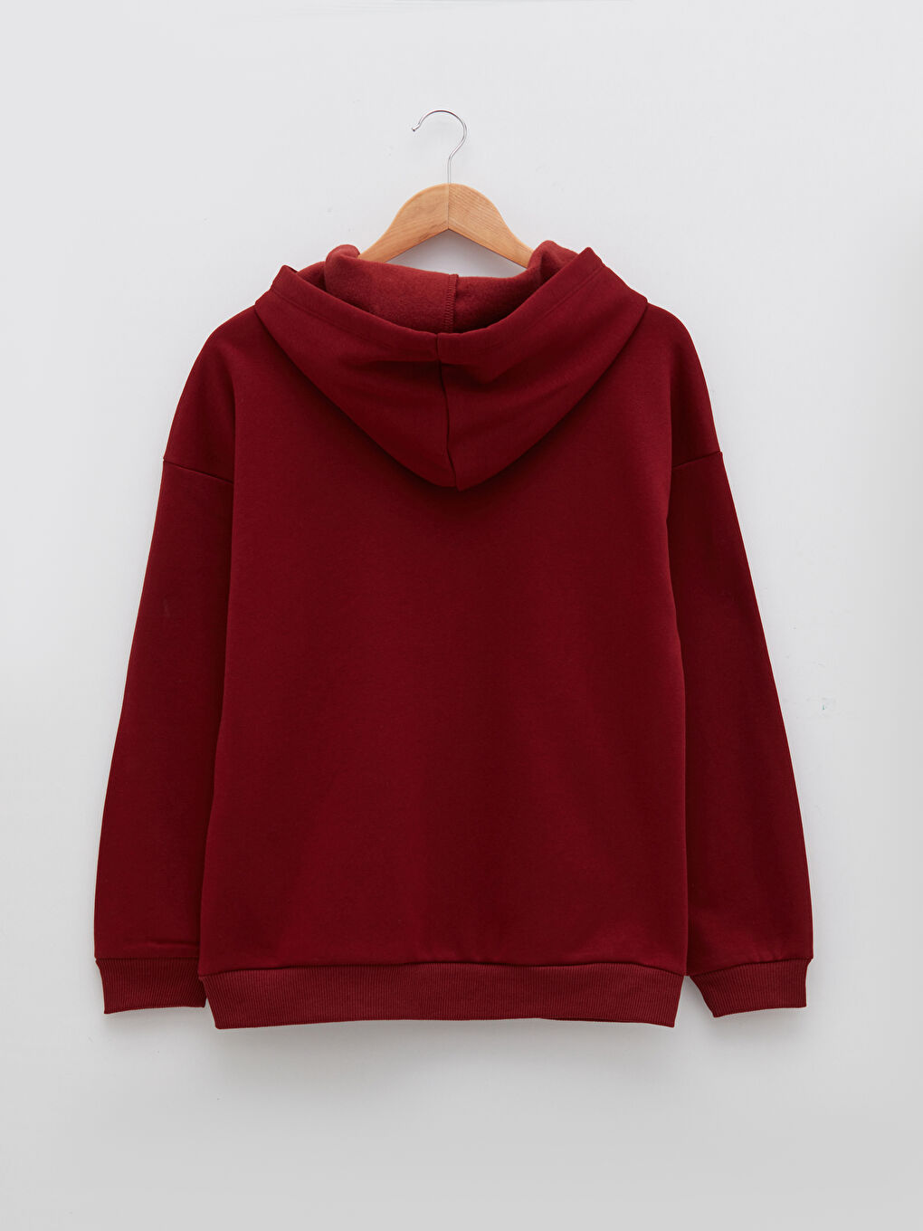 LCW Vision Bordo Kapüşonlu Baskılı Uzun Kollu Kadın Sweatshirt - 6