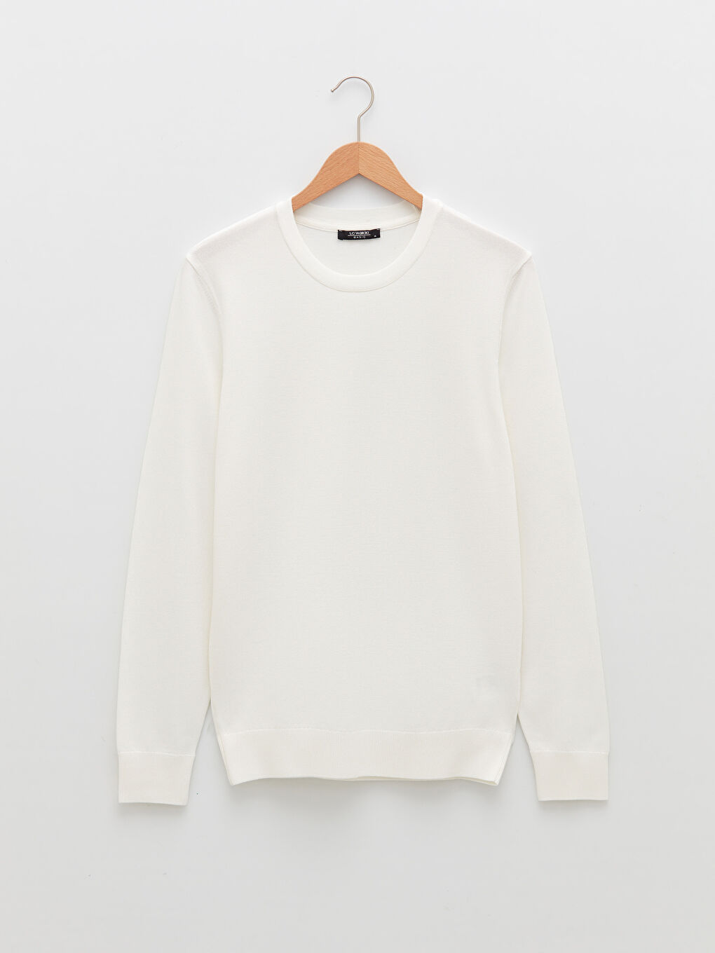 Rundhalsausschnitt Langarm Herren Strickpullover-5