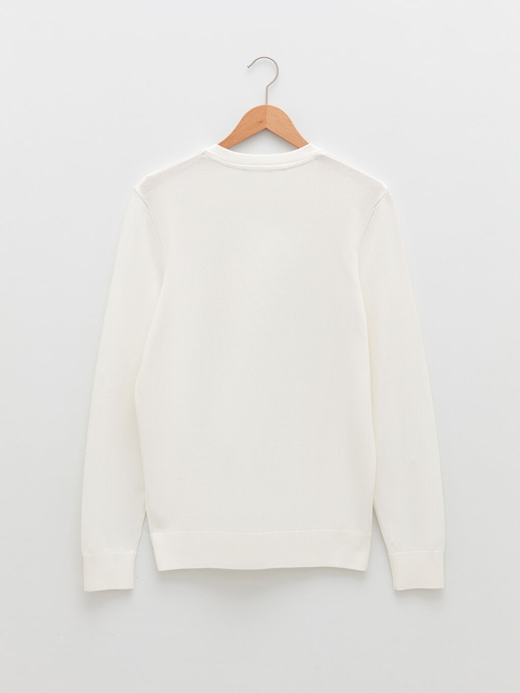 Rundhalsausschnitt Langarm Herren Strickpullover-6