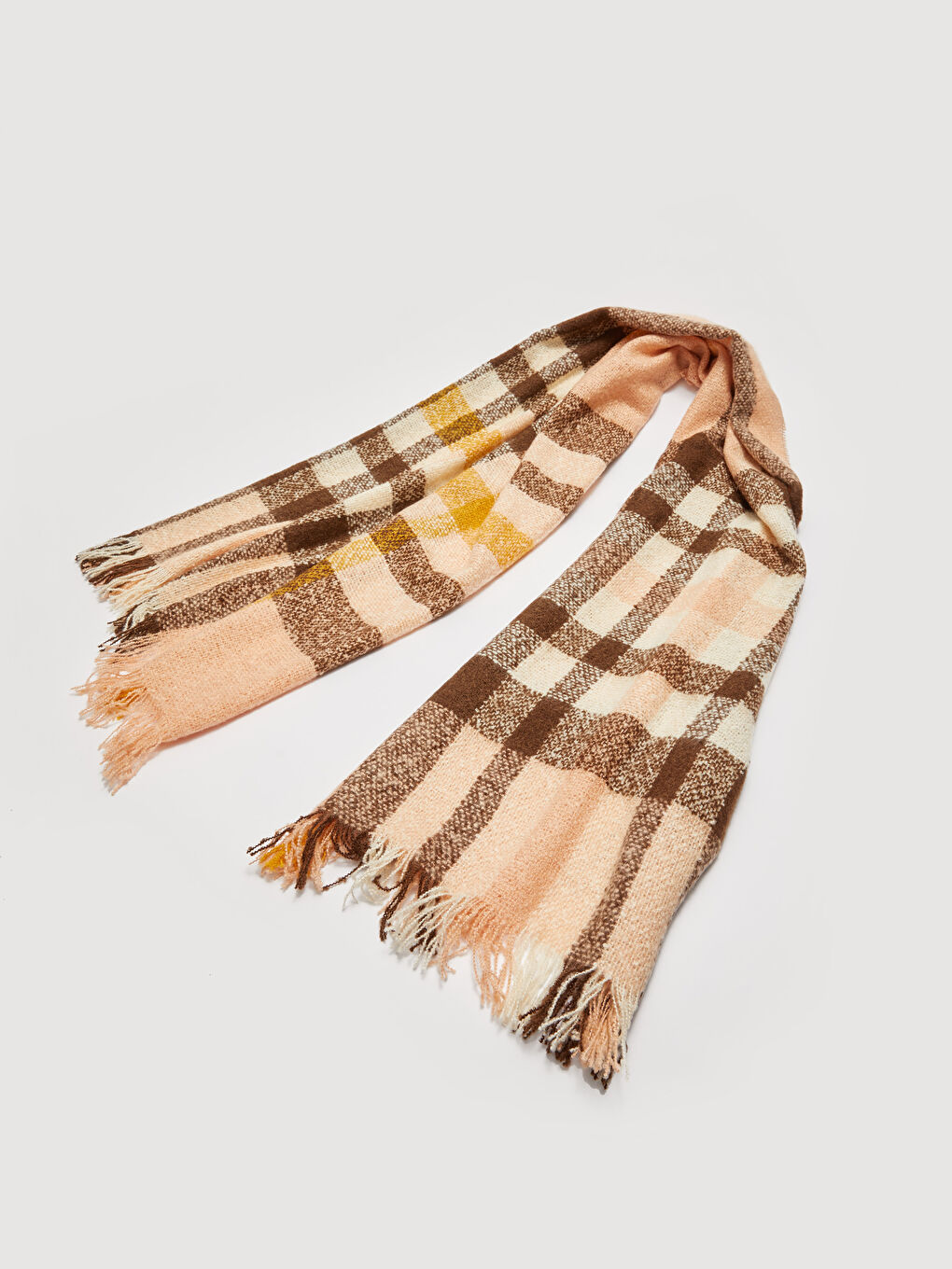 LCW ACCESSORIES Plaid Women's Scarf in Soft Textured Fabric -W1LQ81Z8-LLY