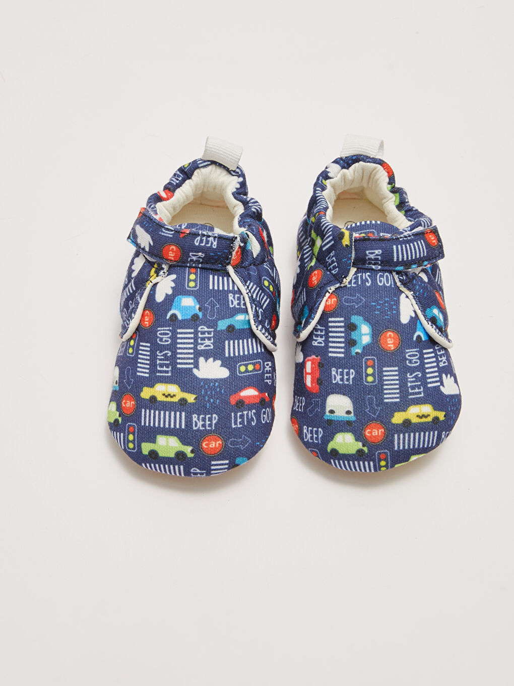 Lacivert Baskılı Erkek Bebek Yürüme Öncesi Patik-2