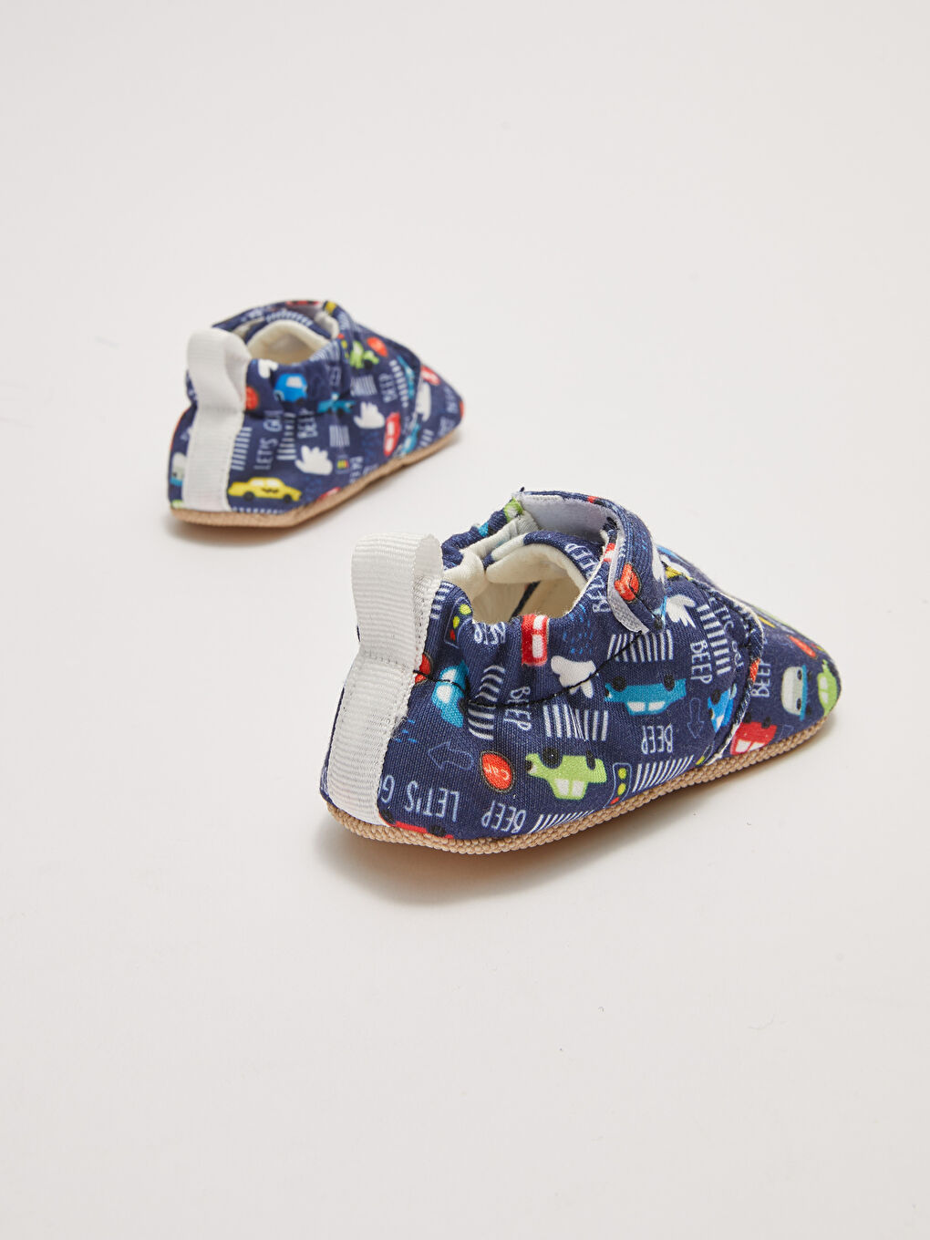 Lacivert Baskılı Erkek Bebek Yürüme Öncesi Patik-4