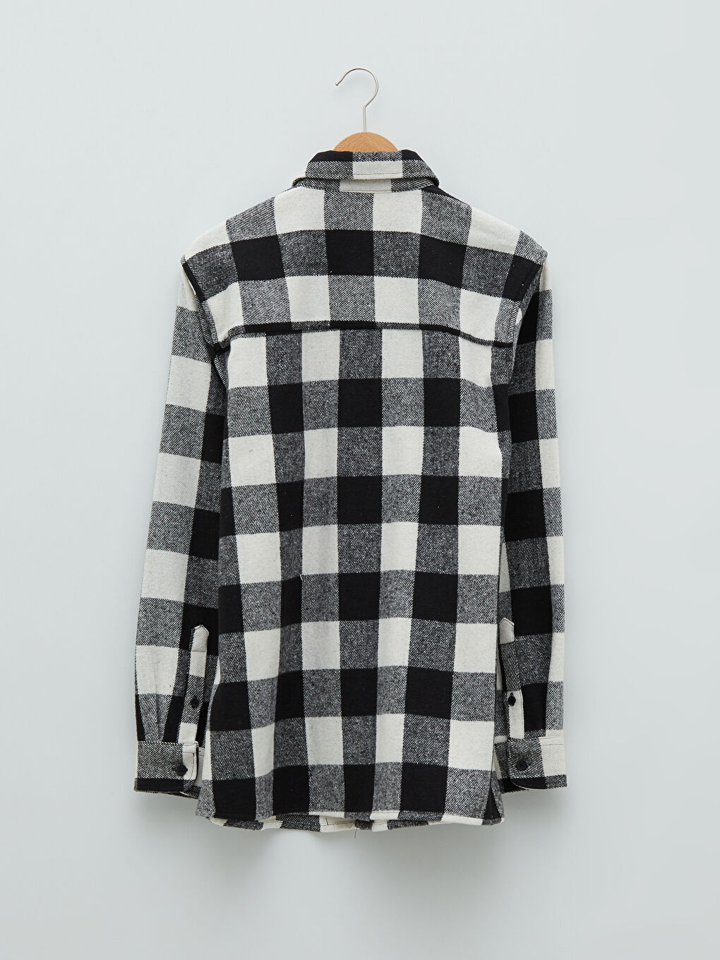 Regular Fit Long Sleeve Plaid Men's Flannel Shirt Jacket-1