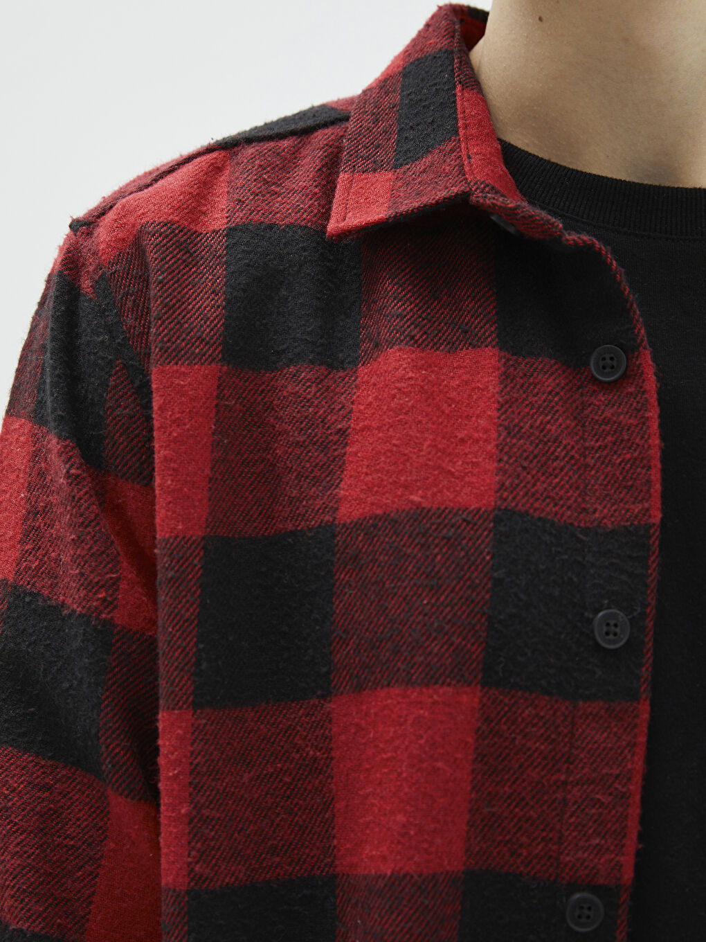 Veste Chemise en Flanelle Écossaise à Manches Longues Coupe Régulière pour Hommes-3