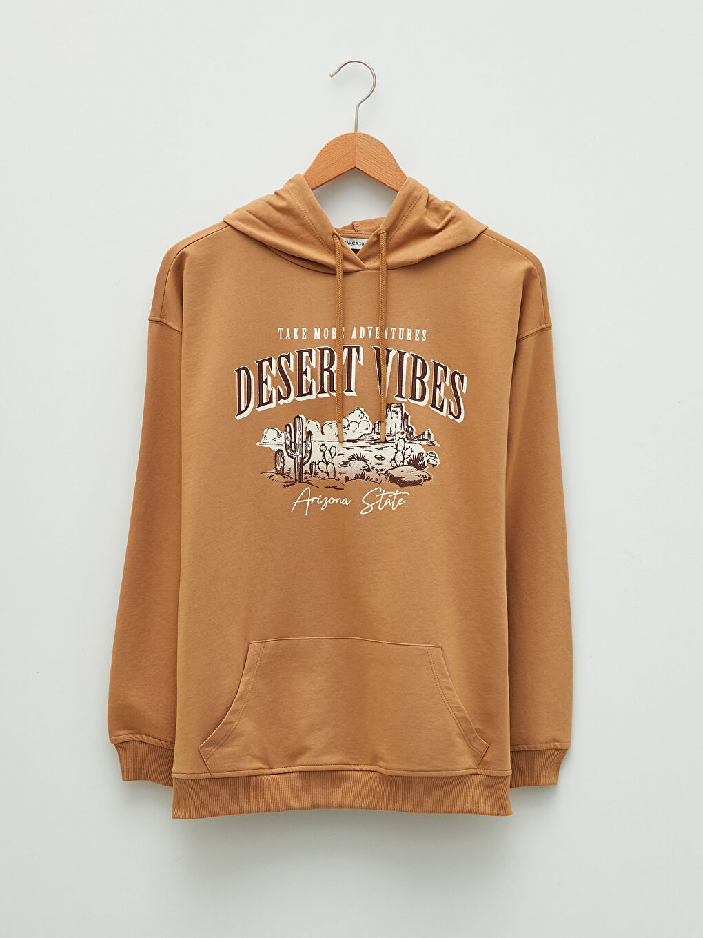 سويت شيرت نسائي مطبوع بغطاء للرأس وأكمام طويلة-5