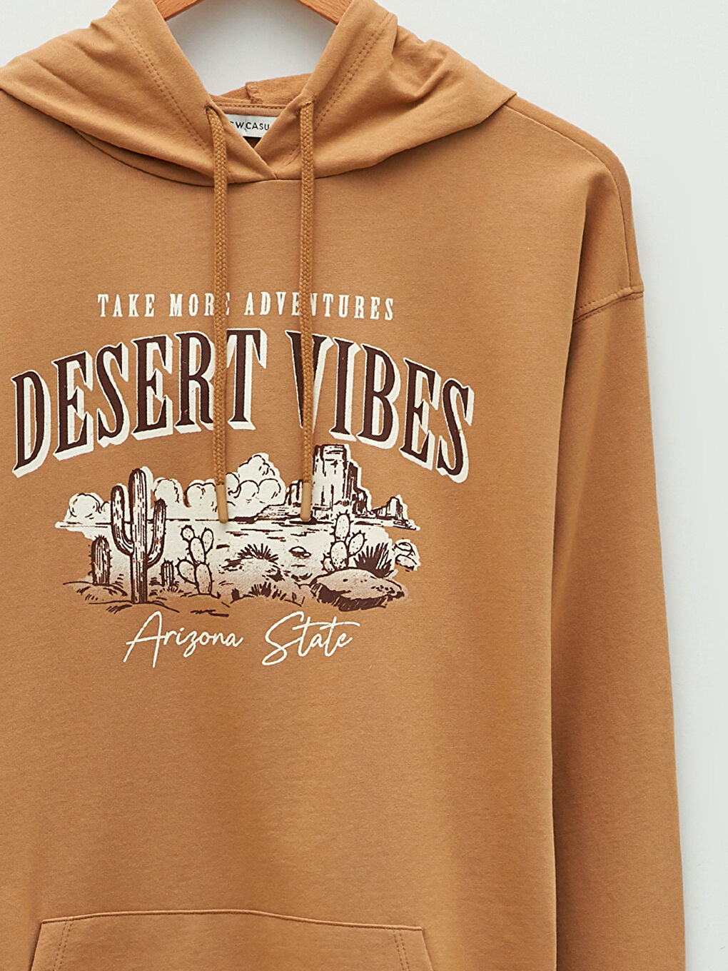 سويت شيرت نسائي مطبوع بغطاء للرأس وأكمام طويلة-7