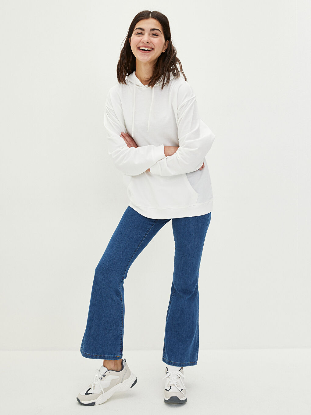 Hanorac pentru Femei cu Glugă, Imprimat și Mânecă Lungă-2