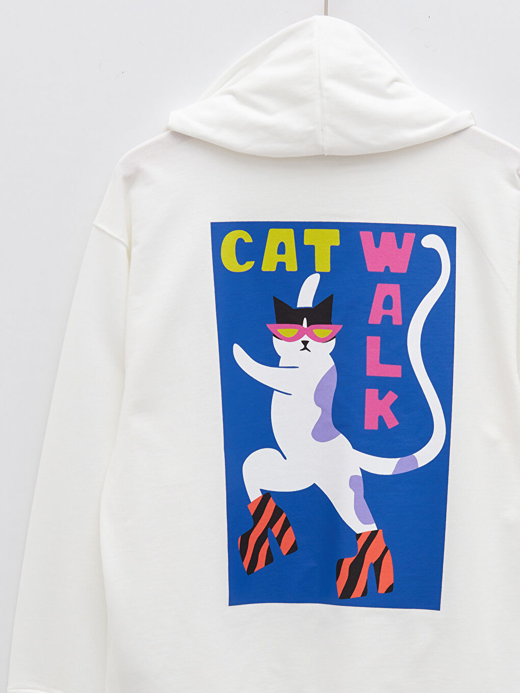 Hanorac pentru Femei cu Glugă, Imprimat și Mânecă Lungă-7