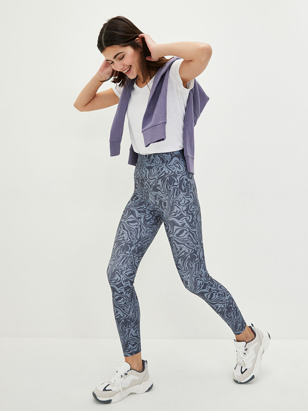 LCW Vision Gemusterte Leggings mit elastischem Bund für Damen -W1LR88Z8-LRW