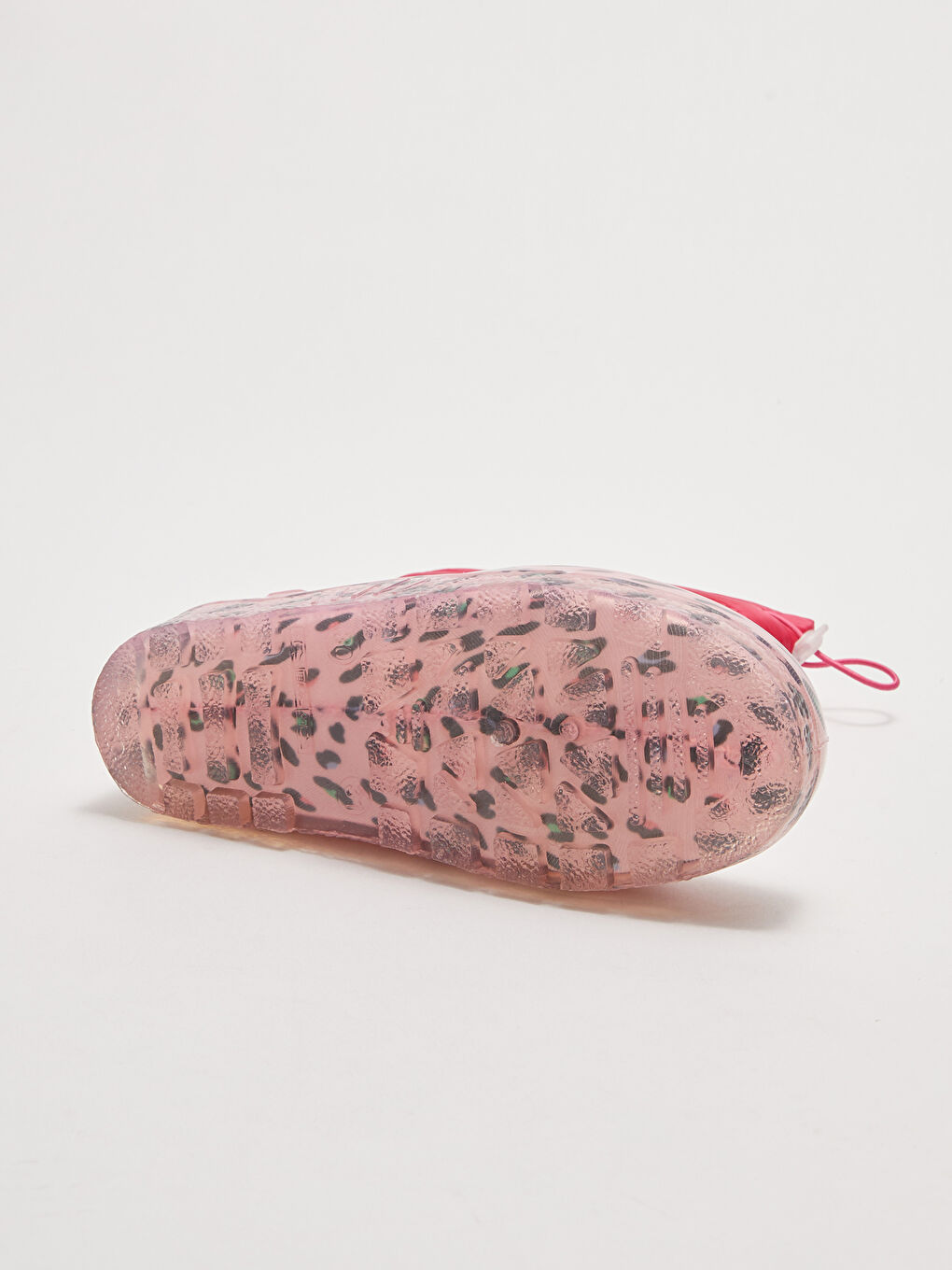 Pembe Baskılı Elastik Bağcıklı Kız Çocuk Yağmur Botu-2