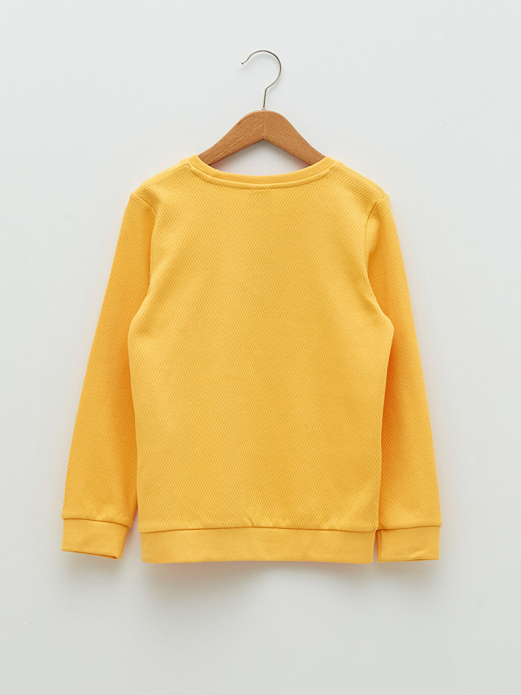 Turuncu Bisiklet Yaka Baskılı Uzun Kollu Pamuklu Erkek Çocuk Tişört-1