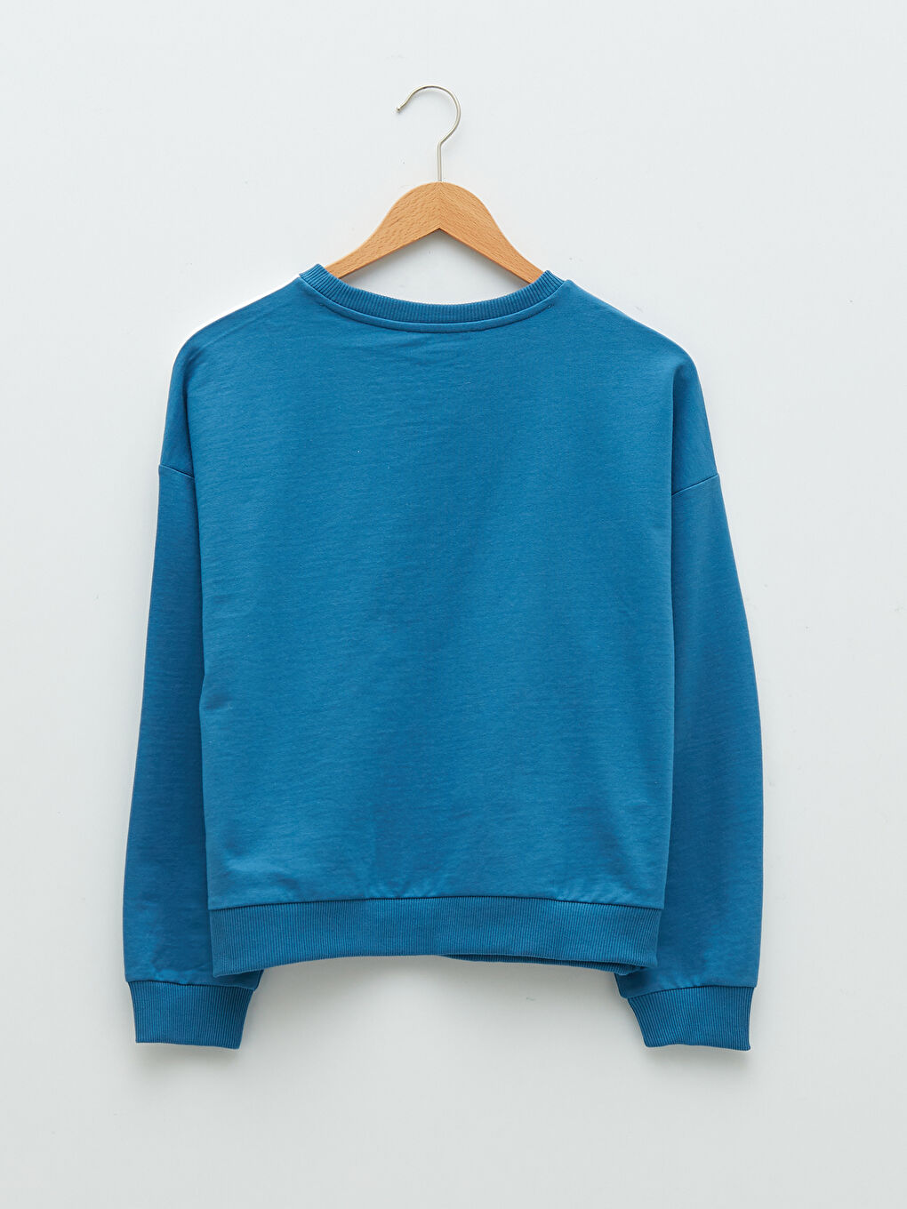 Mavi Bisiklet Yaka Renk Bloklu Uzun Kollu Kadın Sweatshirt-6