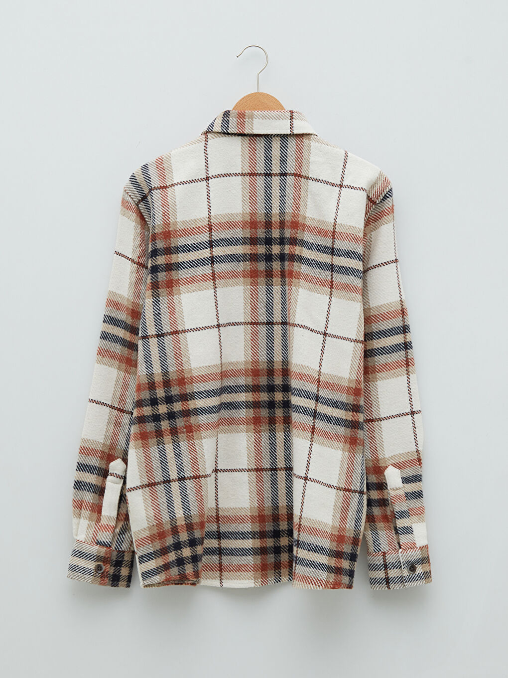Regular Fit Long Sleeve Plaid Men's Flannel Shirt-6