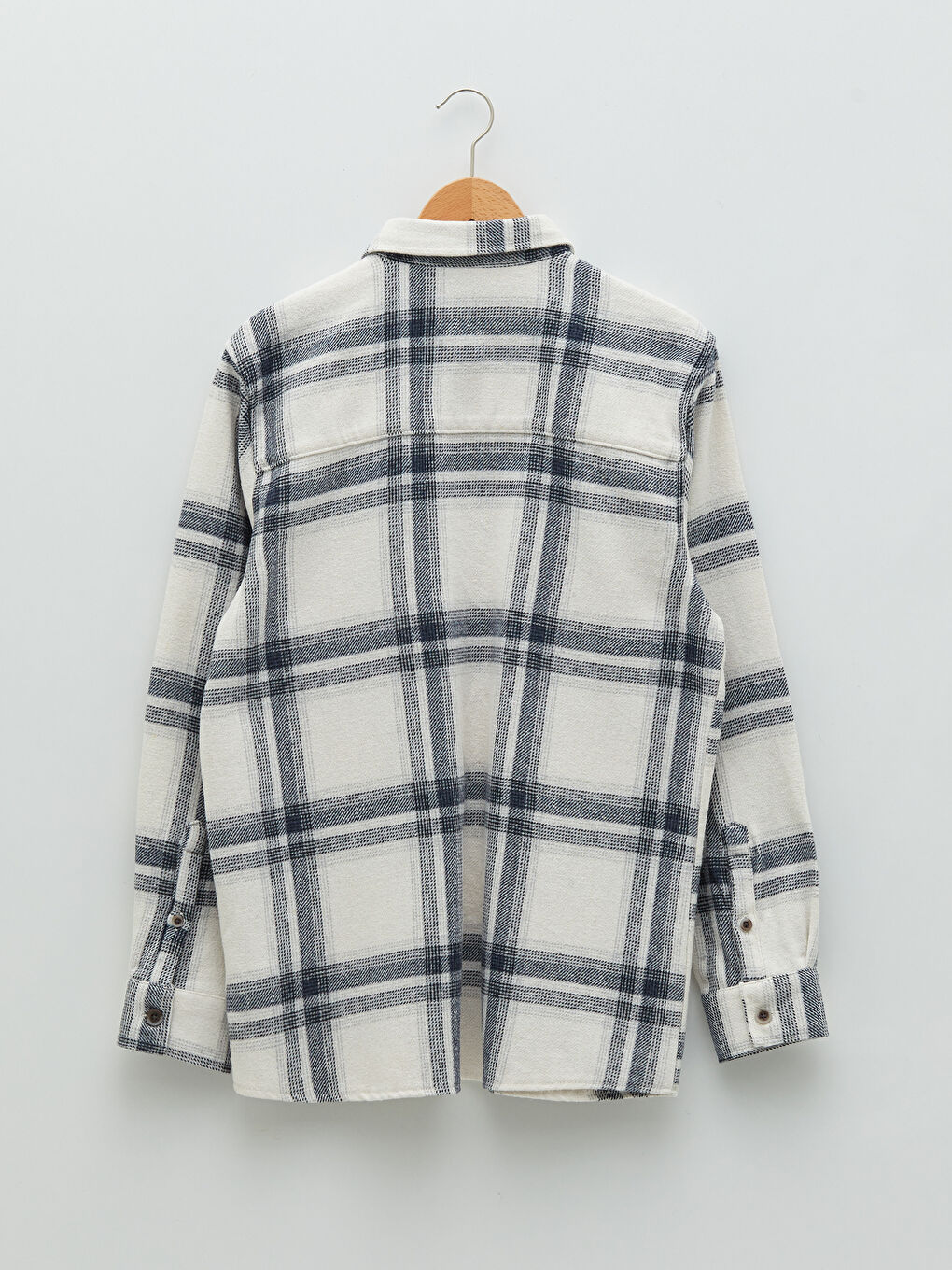 Regular Fit Long Sleeve Plaid Men's Flannel Shirt-1