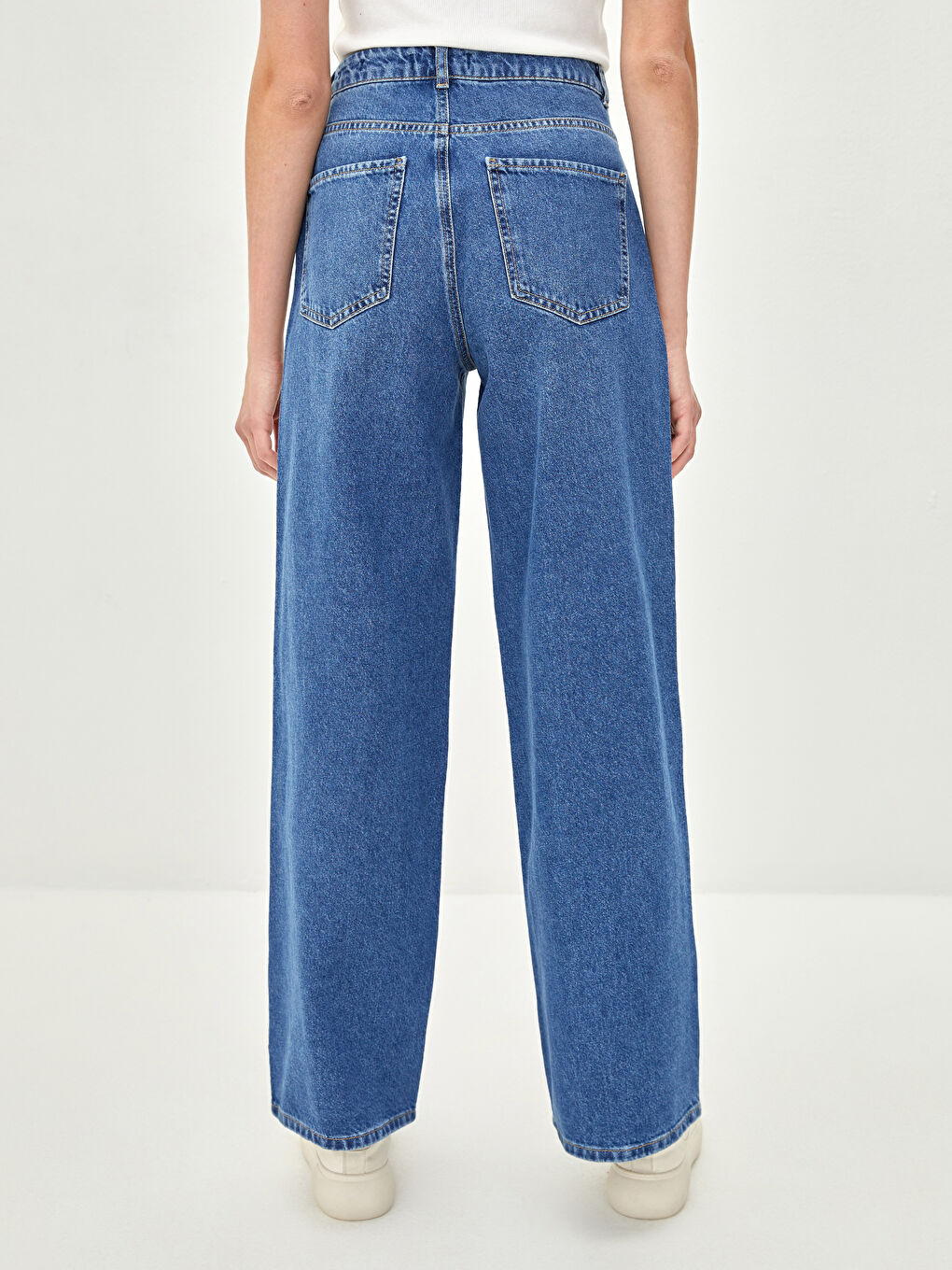 High Waist Wideleg Pocket Detailed Women's Rodeo Jeans-3