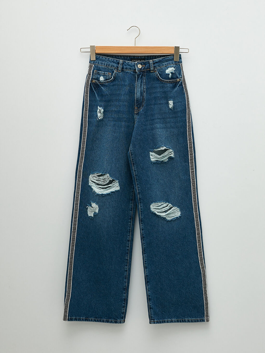 High Waist Wideleg Pocket Detailed Women's Rodeo Jeans-4