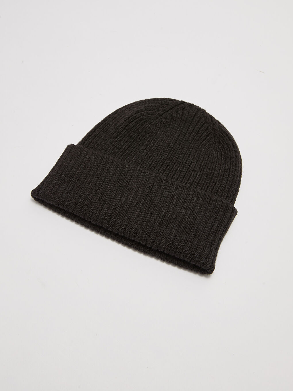 Siyah Kadın Düz Triko Bere-1