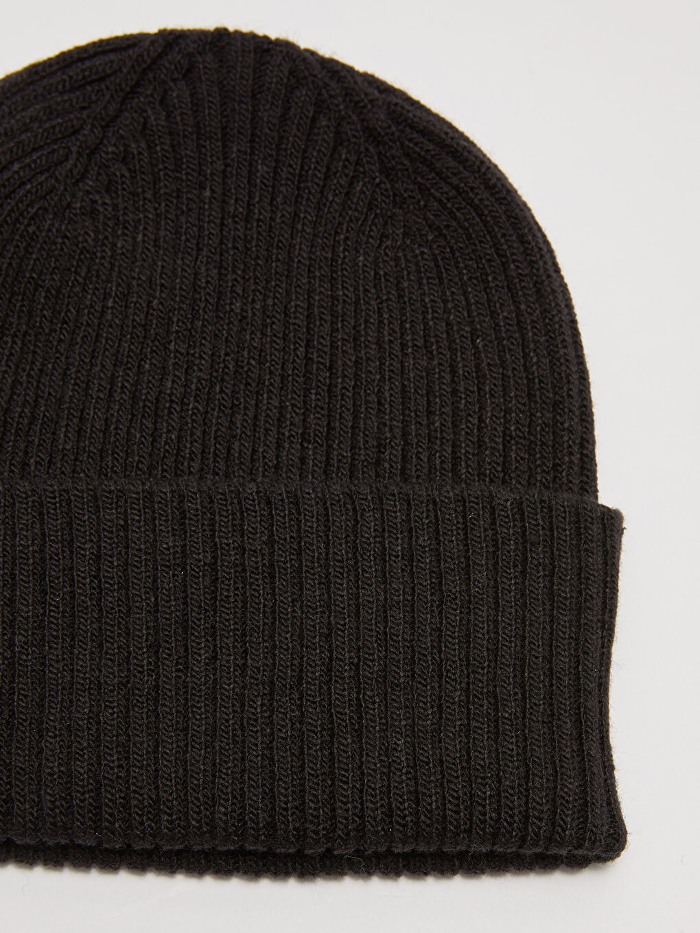 Siyah Kadın Düz Triko Bere-2