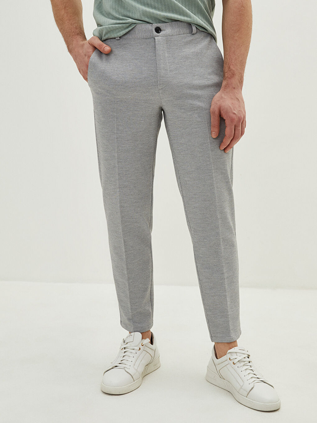 Gri Slim Fit Erkek Pantolon-2