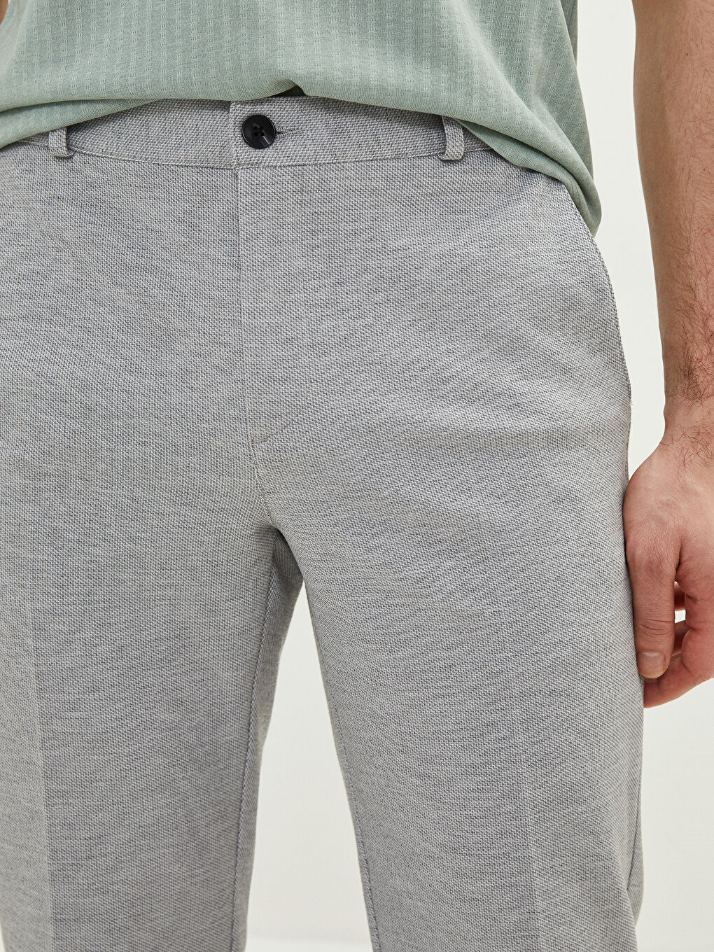 Gri Slim Fit Erkek Pantolon-4