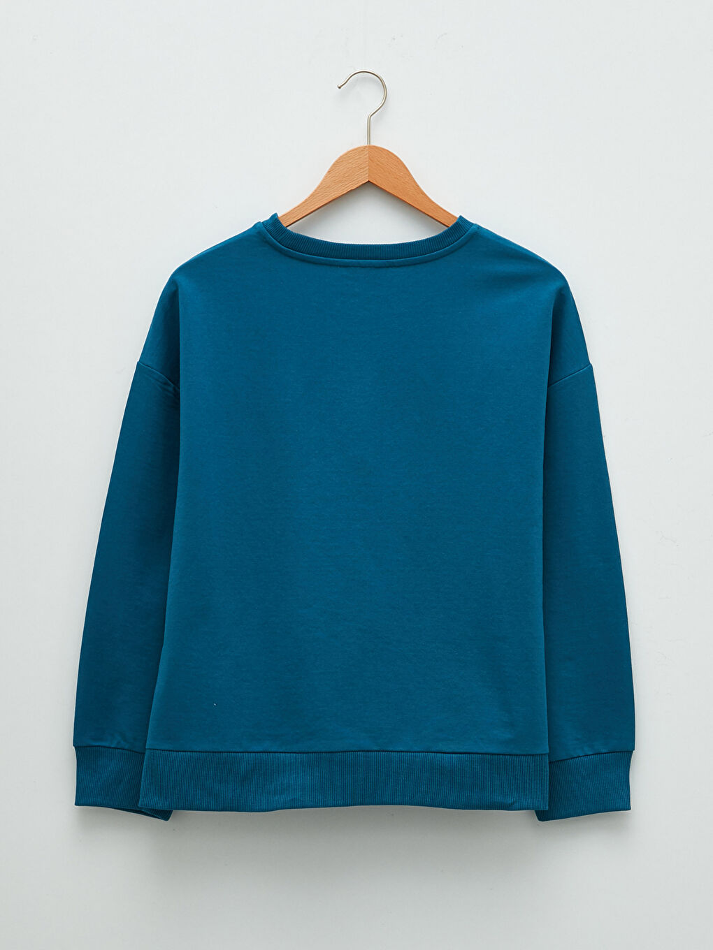 Mavi Bisiklet Yaka Yazı Baskılı Uzun Kollu Kadın Sweatshirt-5