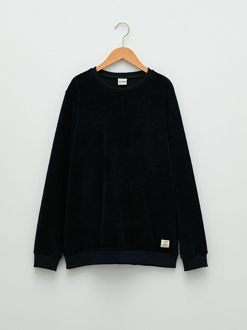 LCW Kids Crew Neck Basic Long Sleeve Velvet Boy Sweatshirt -W1LU52Z4-E1J