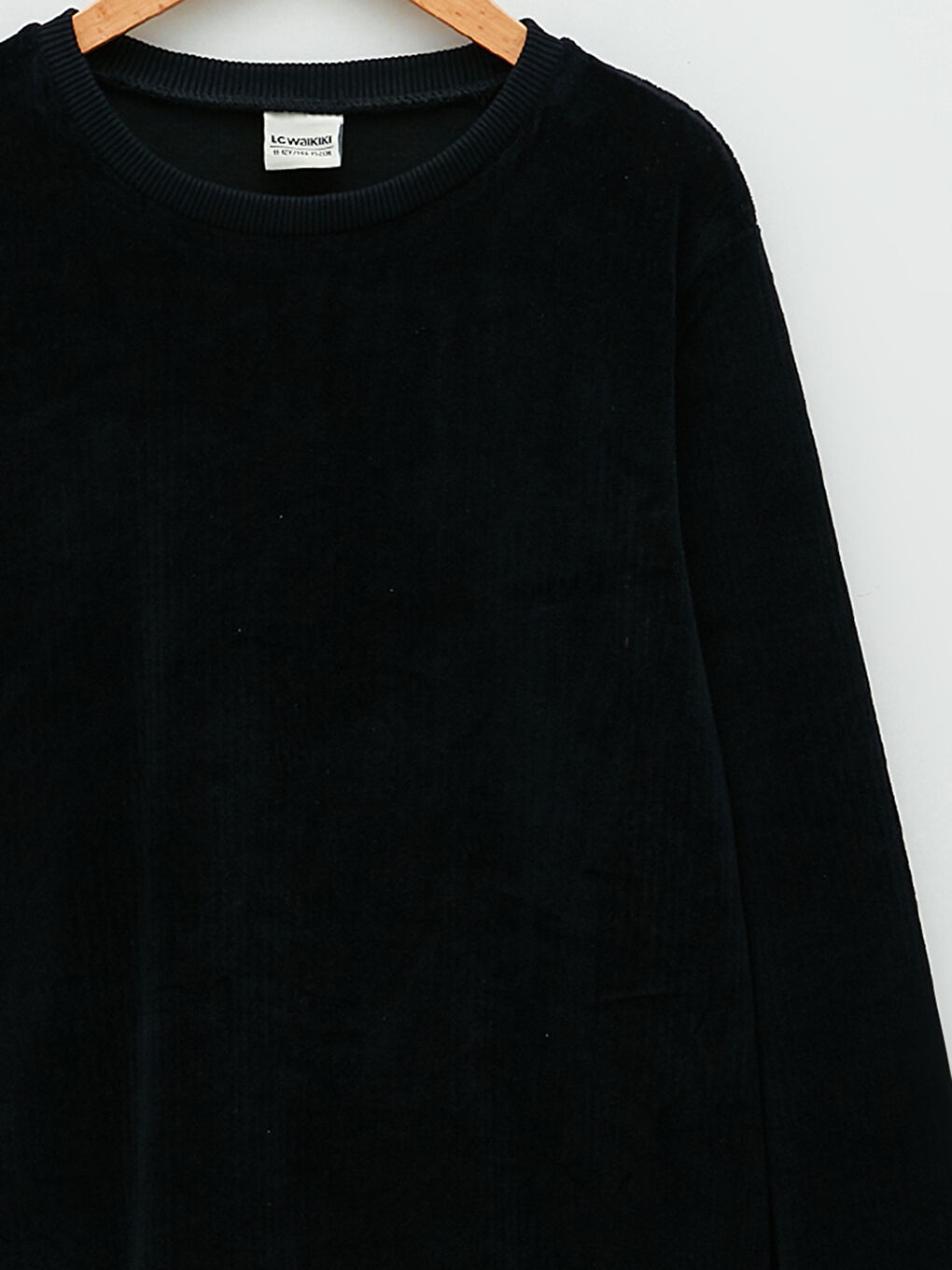 LCW Kids Crew Neck Basic Long Sleeve Velvet Boy Sweatshirt -W1LU52Z4-E1J