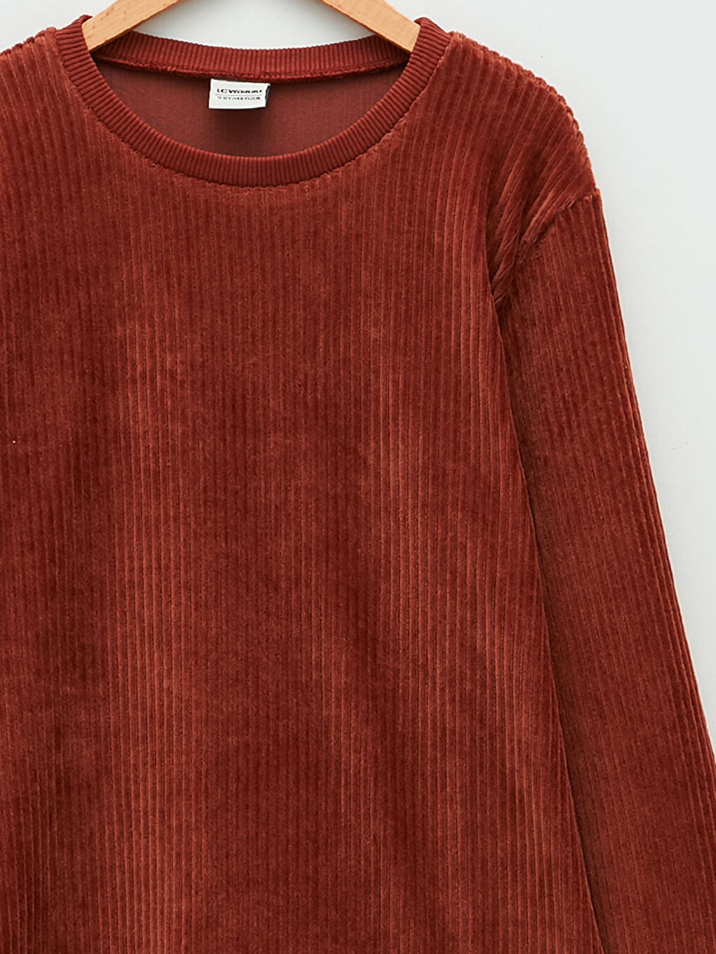 LCW Kids Crew Neck Basic Long Sleeve Velvet Boy Sweatshirt -W1LU52Z4-J0Y