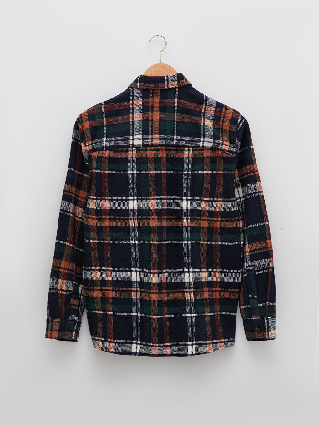 XSIDE Regular Fit Long Sleeve Plaid Men's Flannel Shirt Jacket -W1LU55Z8-LND
