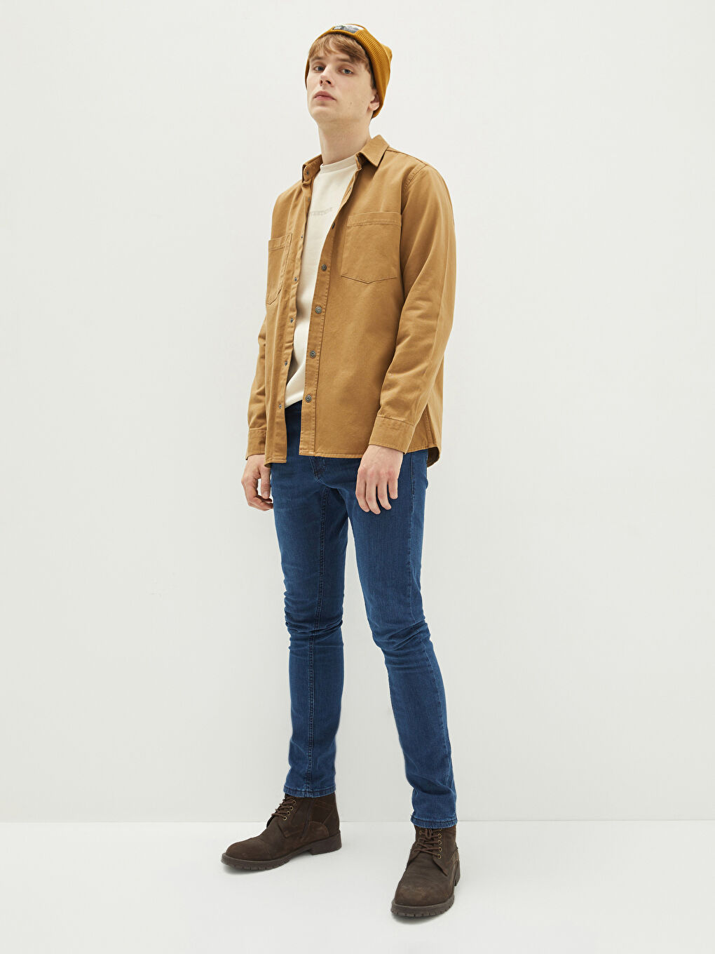 Cămașă Regular Fit Pentru Bărbați Cu Mâneci Lungi-2