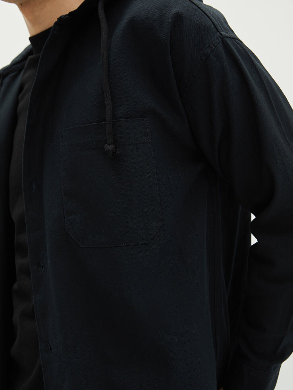 Hooded Regular Fit Long Sleeve Men's Shirt-3