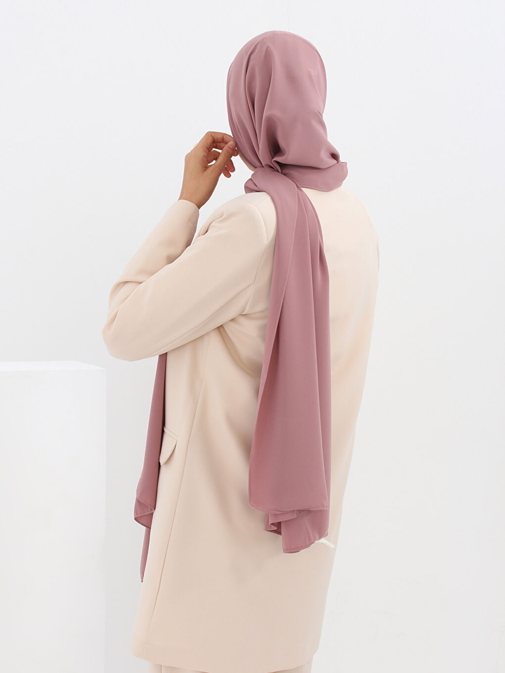 Pembe Medine İpeği Şal-2