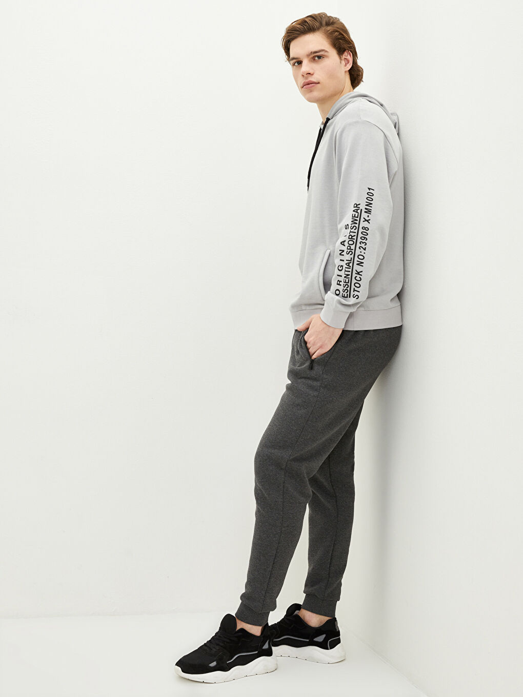 XSIDE Pantalons de survêtement jogger épais pour hommes ajustés -W1M432Z8-L8N