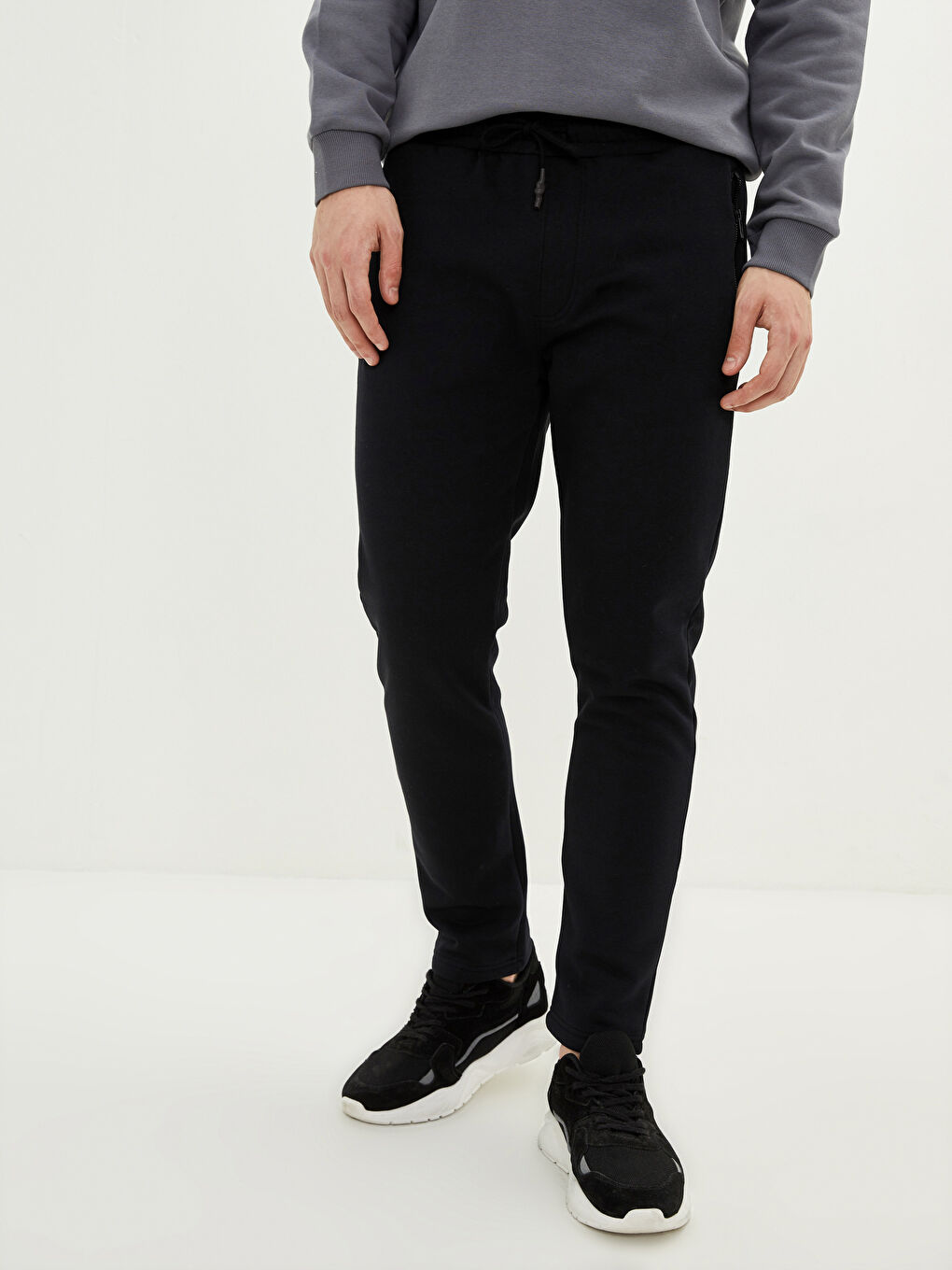 Pantalon de survêtement épais svelte pour hommes-7